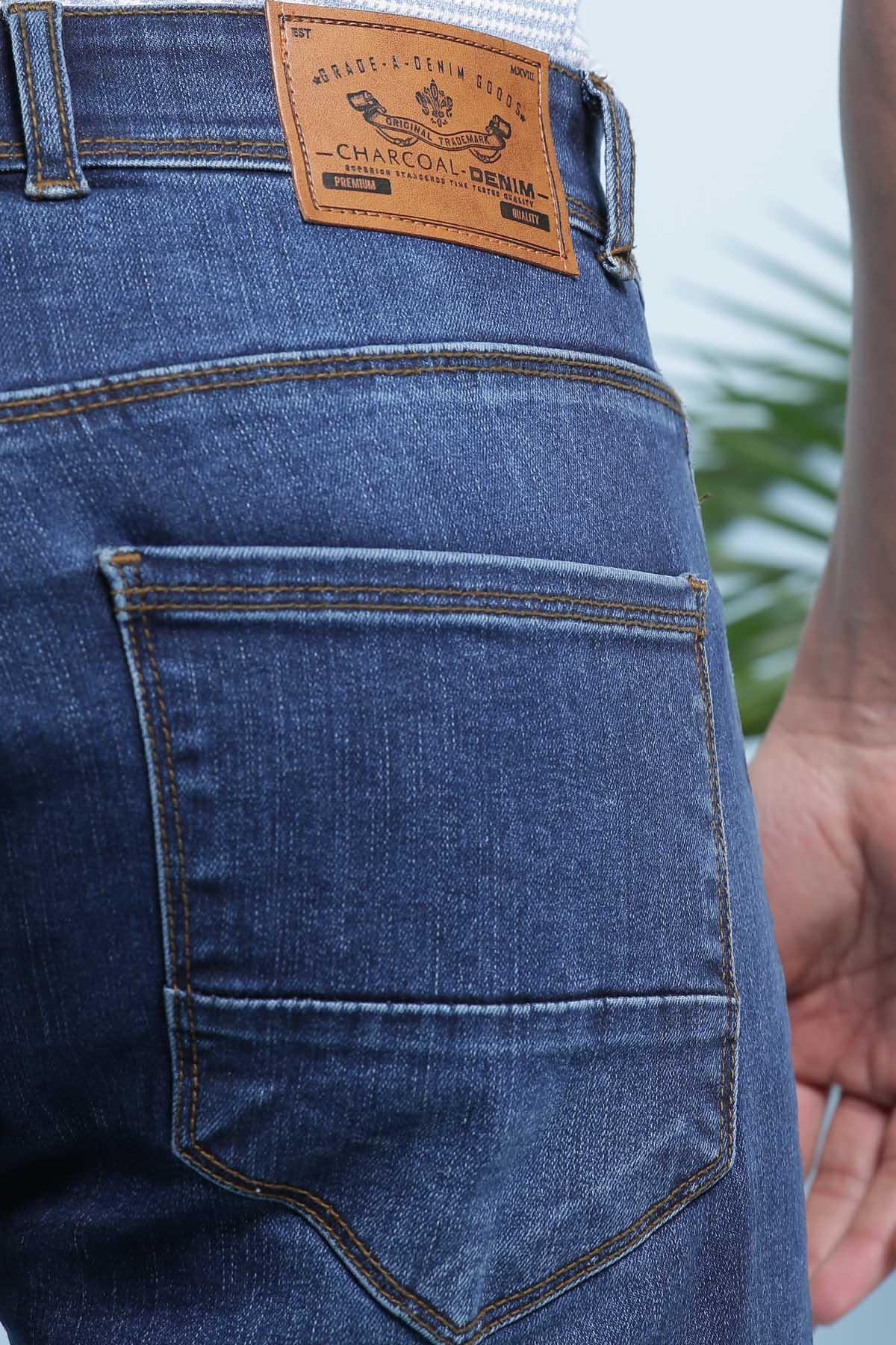 JEAN SLIM FIT MID BLUE at Charcoal Clothing