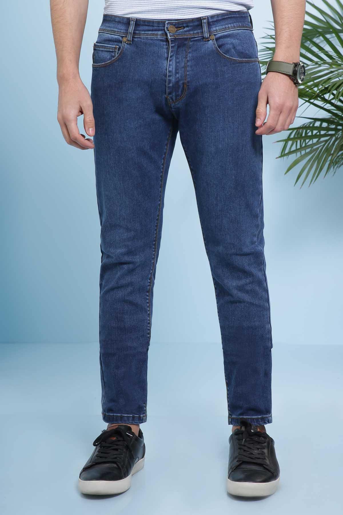 JEAN SLIM FIT MID BLUE at Charcoal Clothing