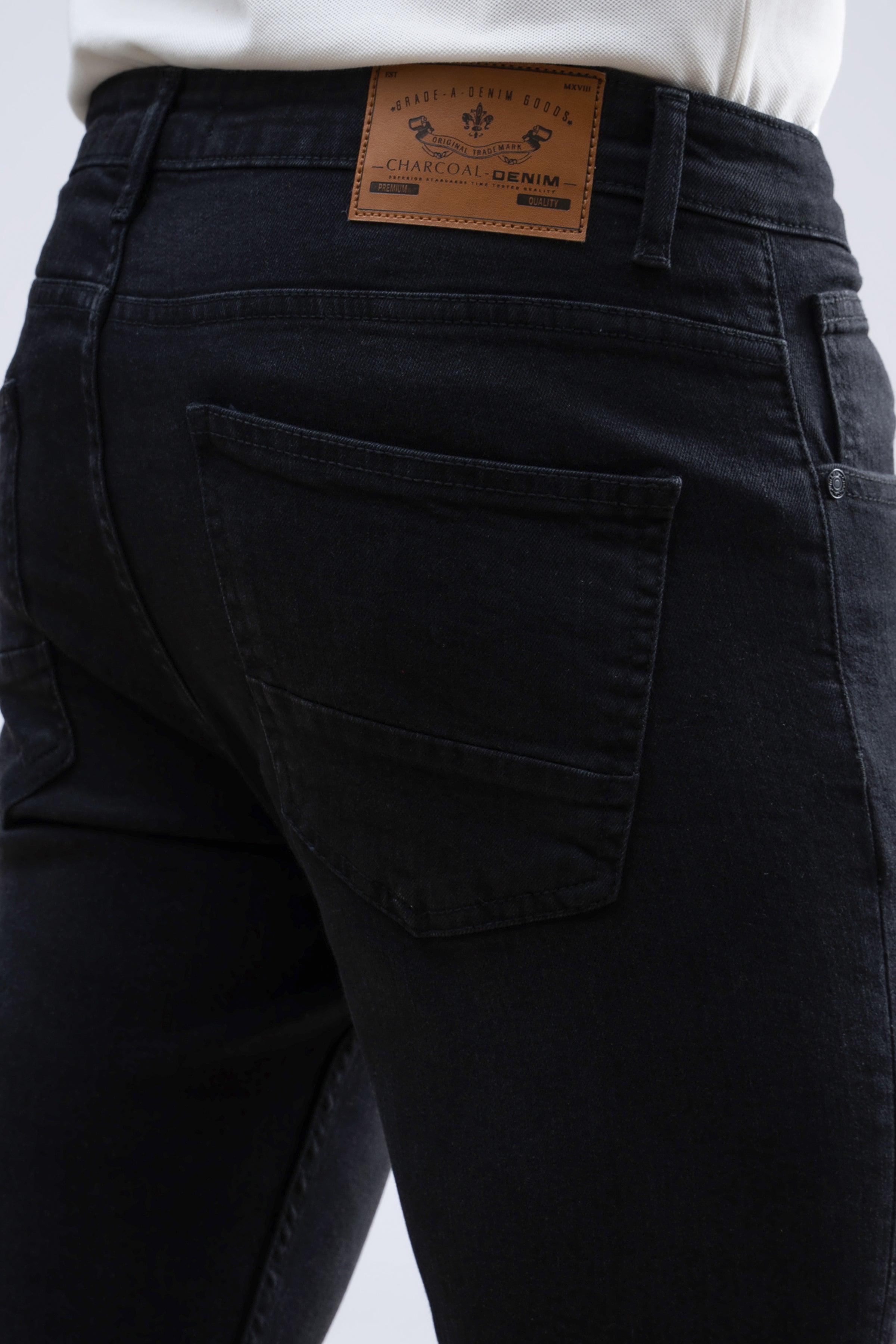 JEAN SLIM LEG BLACK at Charcoal Clothing