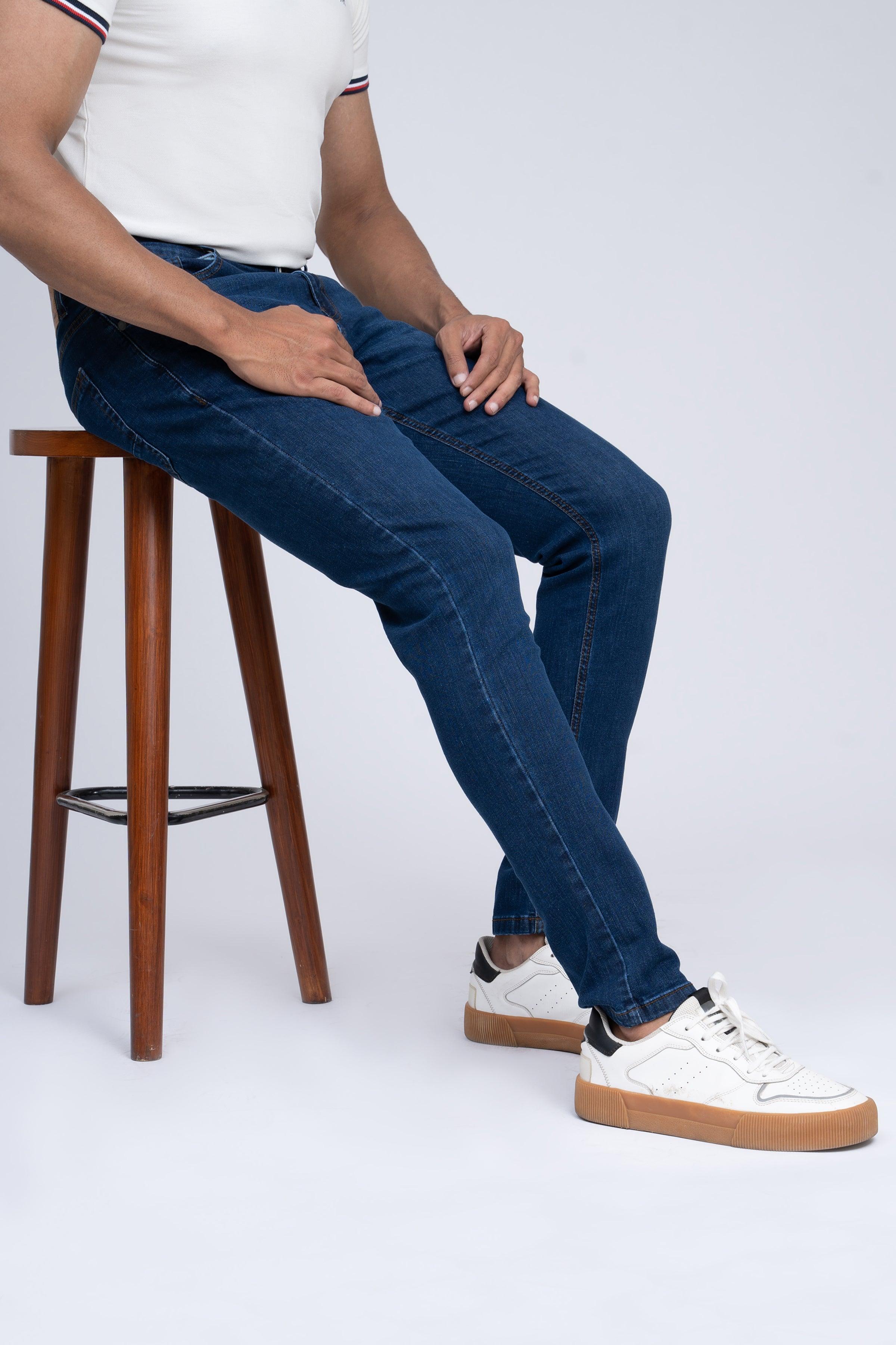 JEAN SLIM LEG DARK BLUE at Charcoal Clothing