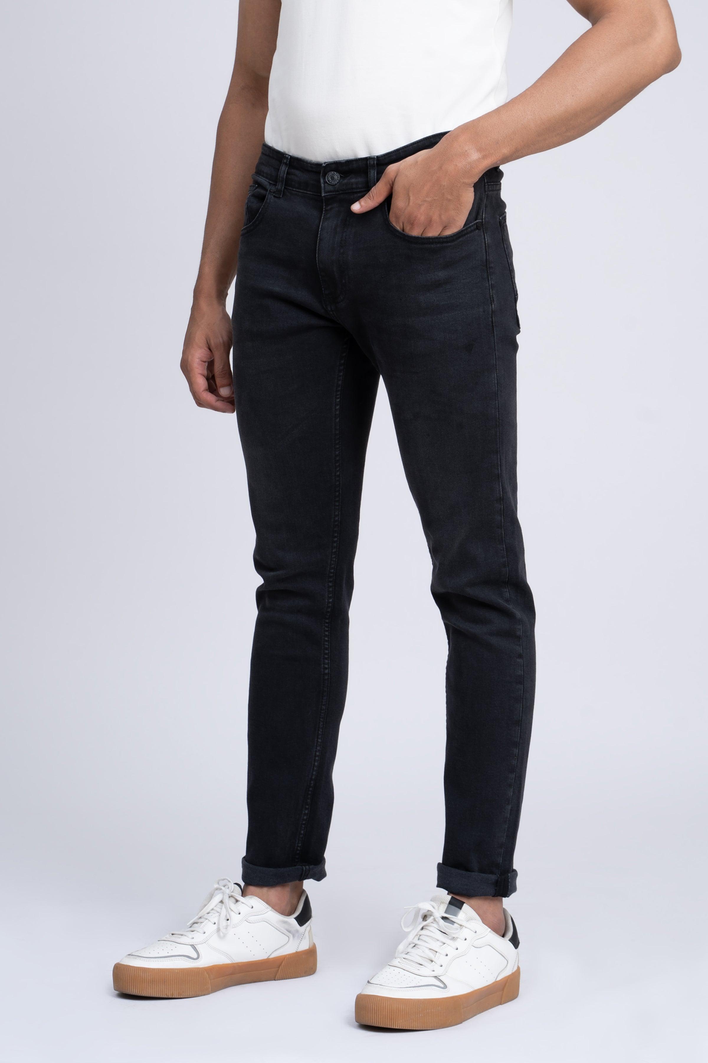 JEAN SLIM LEG DARK GREY at Charcoal Clothing