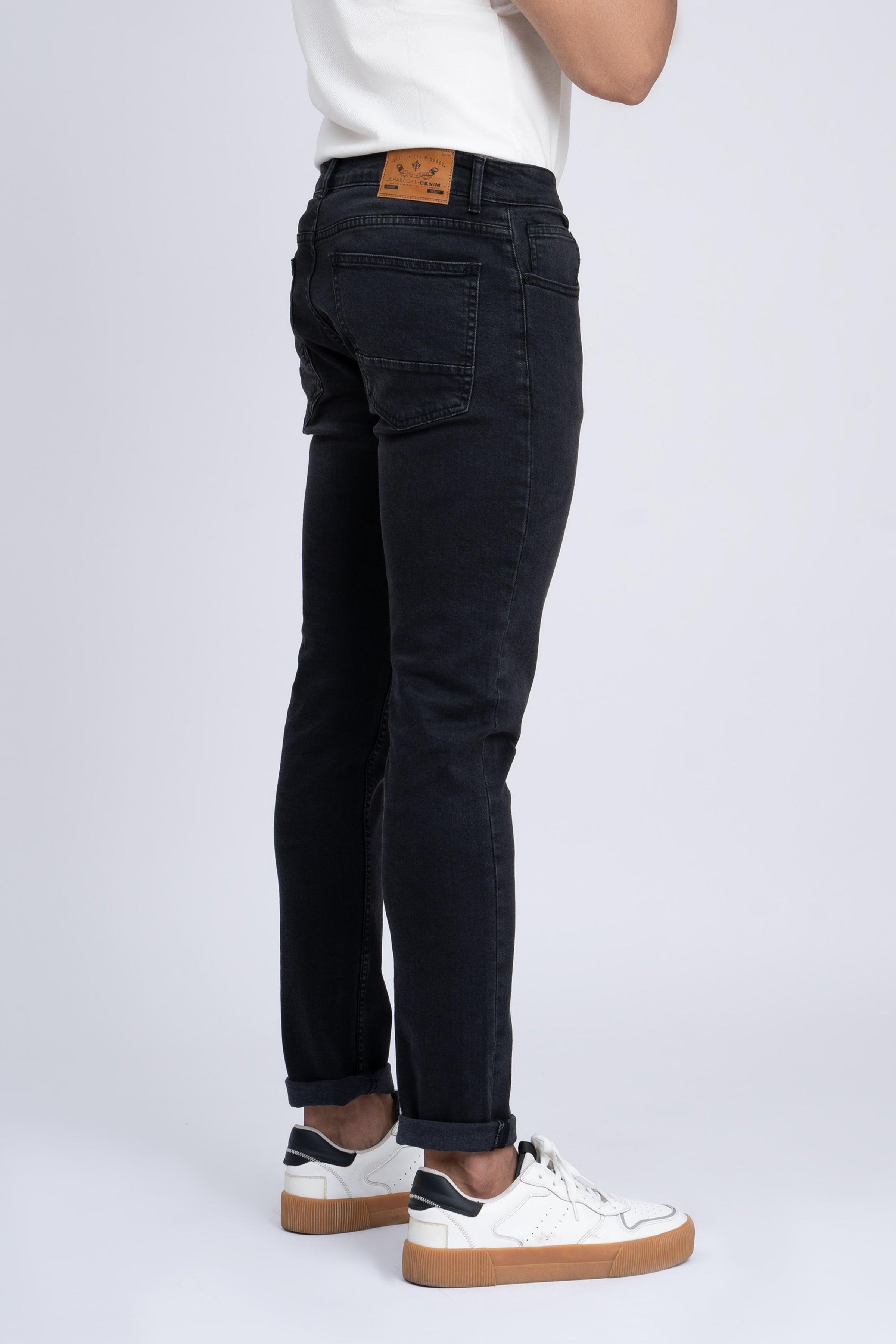 JEAN SLIM LEG DARK GREY at Charcoal Clothing
