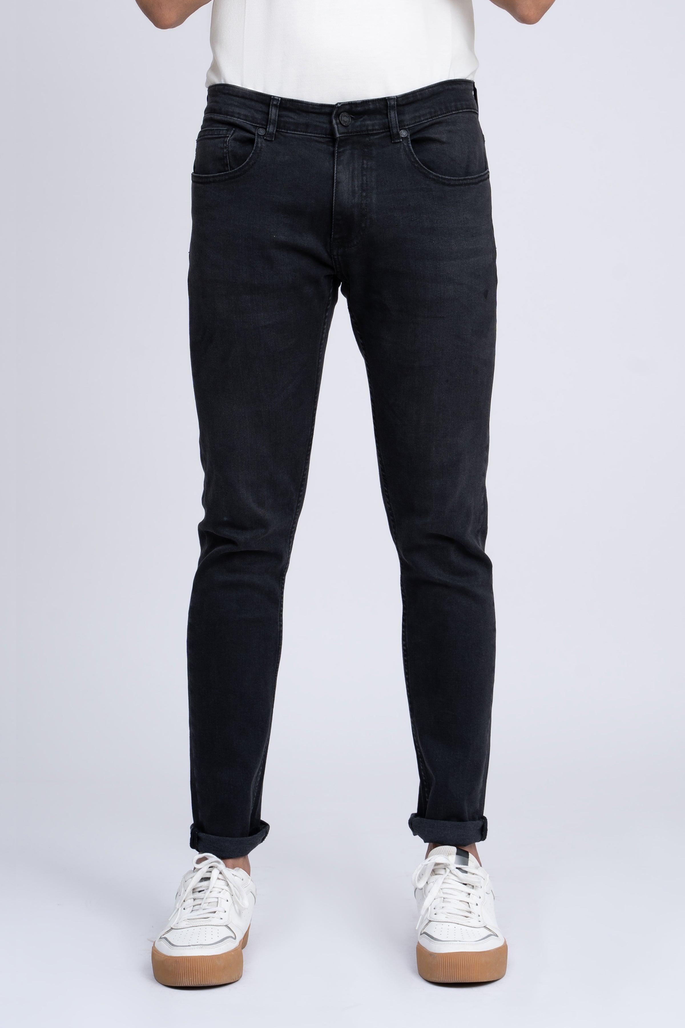 JEAN SLIM LEG DARK GREY at Charcoal Clothing