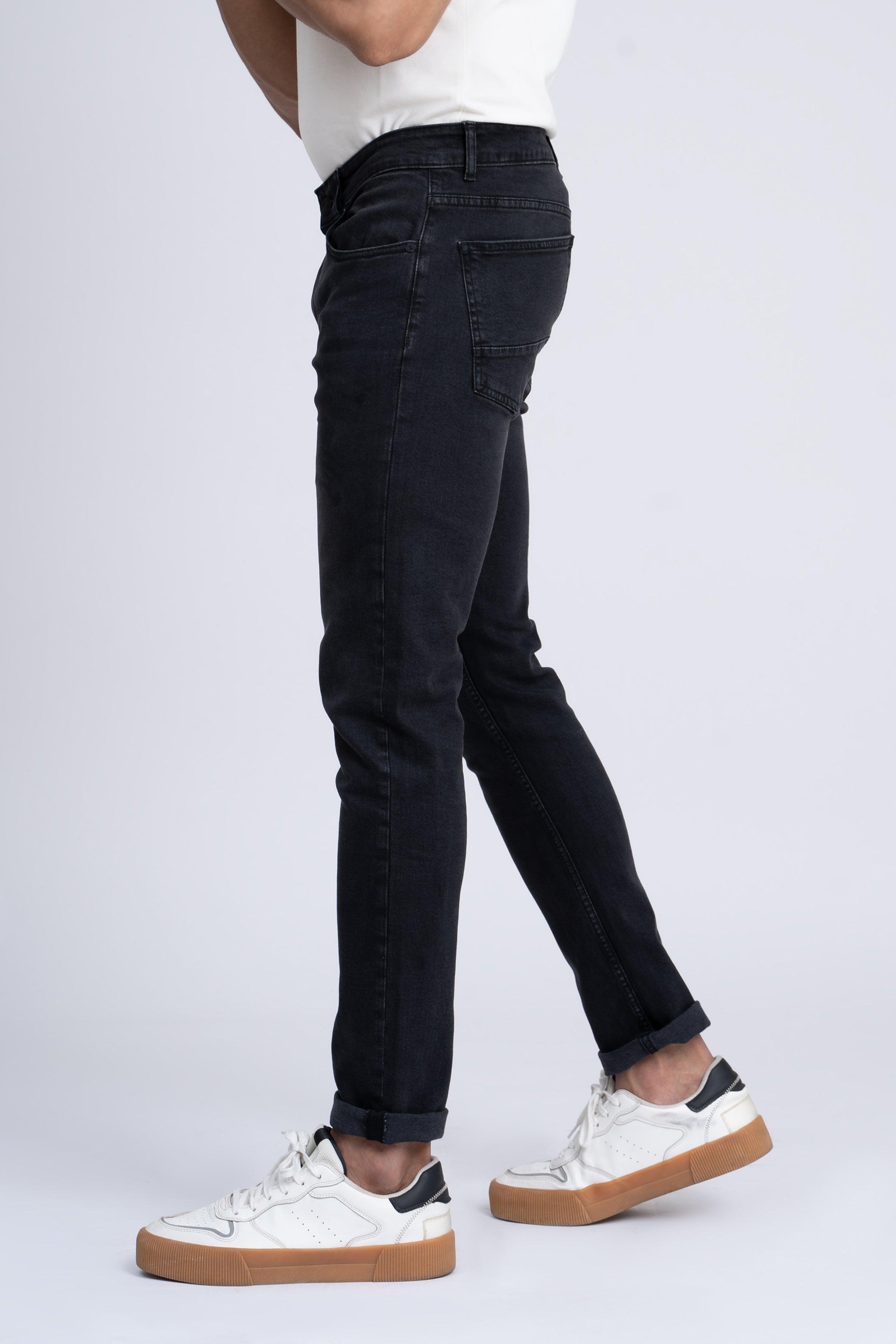 JEAN SLIM LEG DARK GREY at Charcoal Clothing