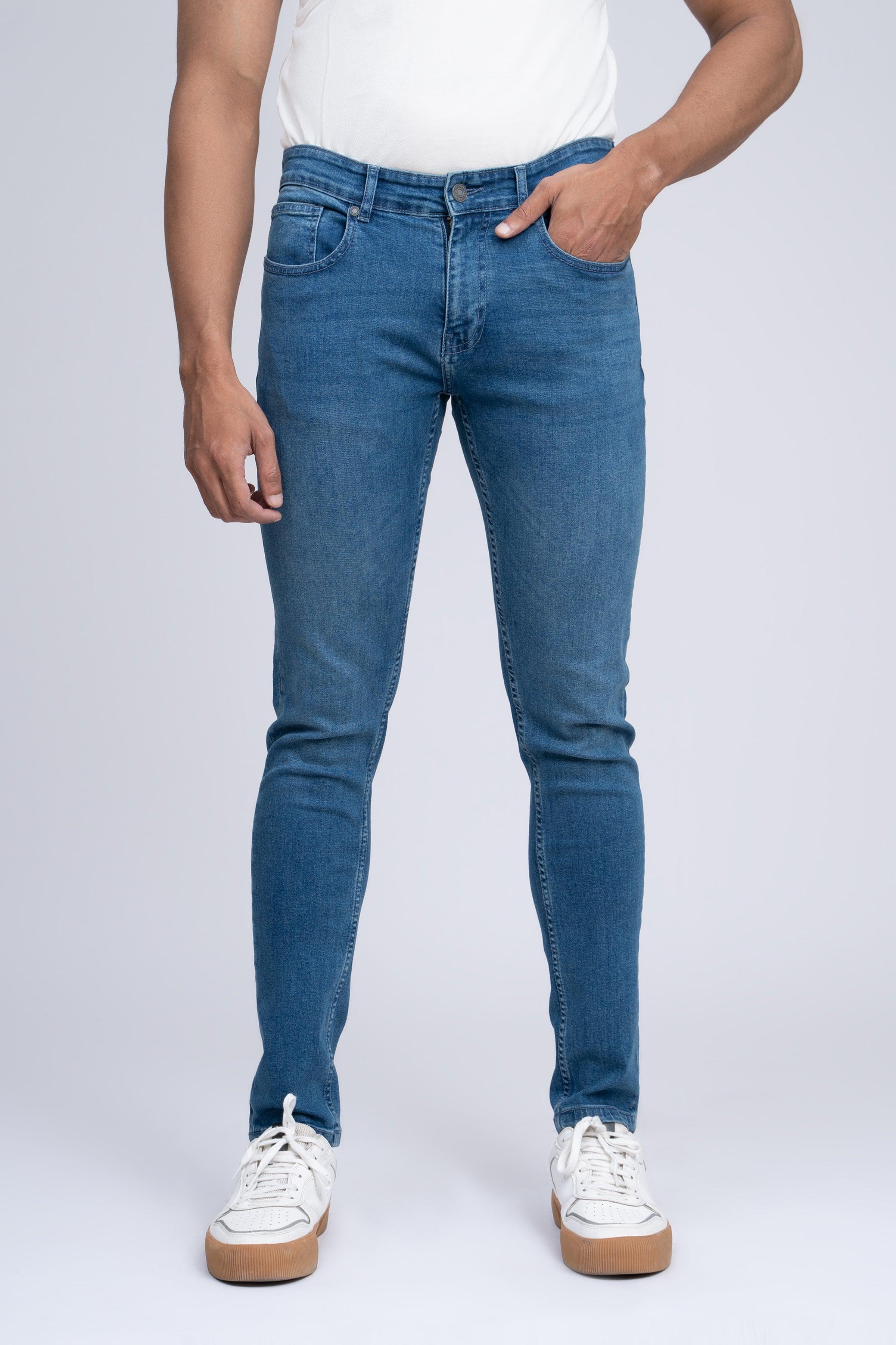 JEAN SLIM LEG LIGHT BLUE TINTED at Charcoal Clothing