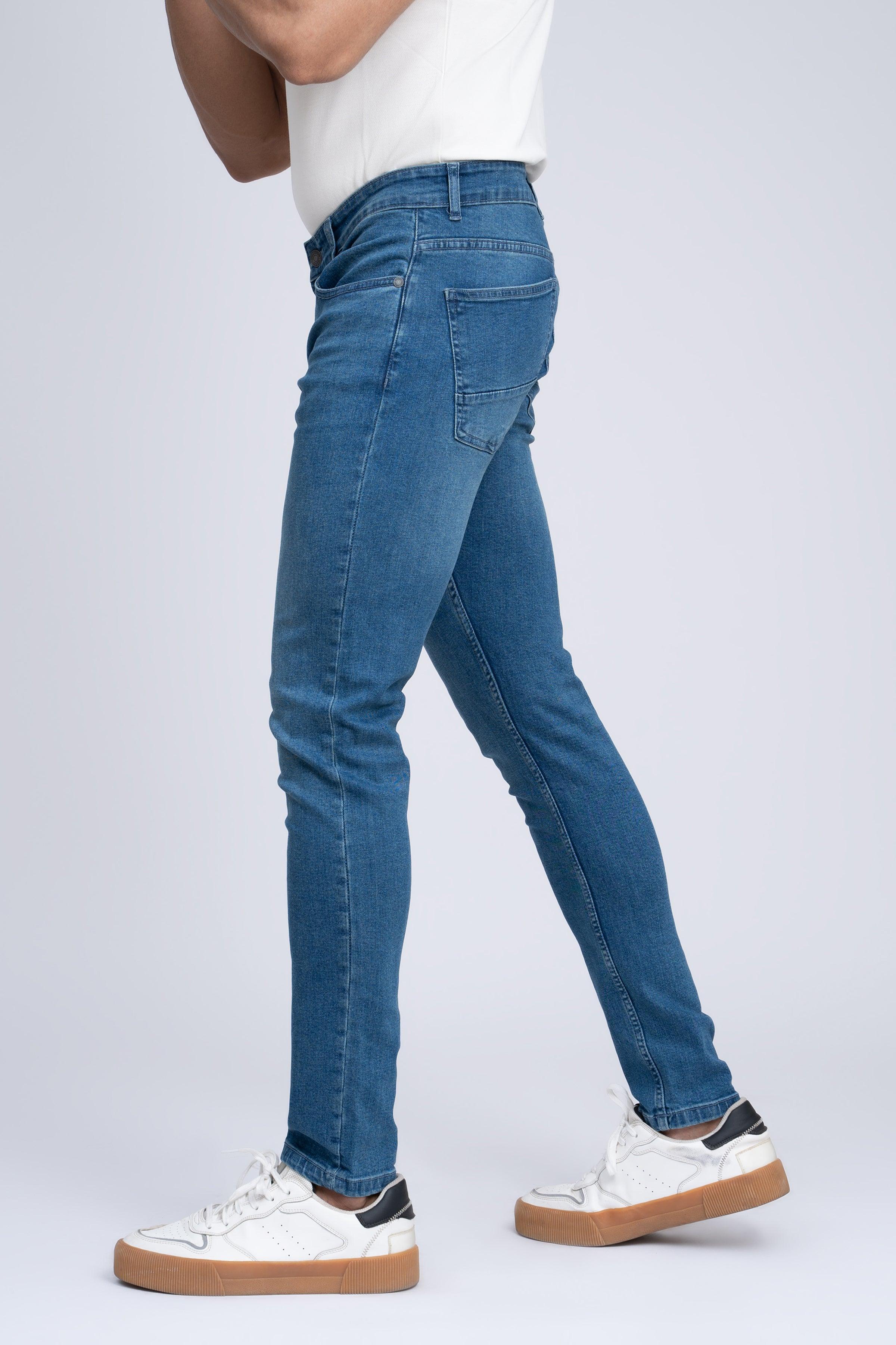 JEAN SLIM LEG LIGHT BLUE TINTED at Charcoal Clothing