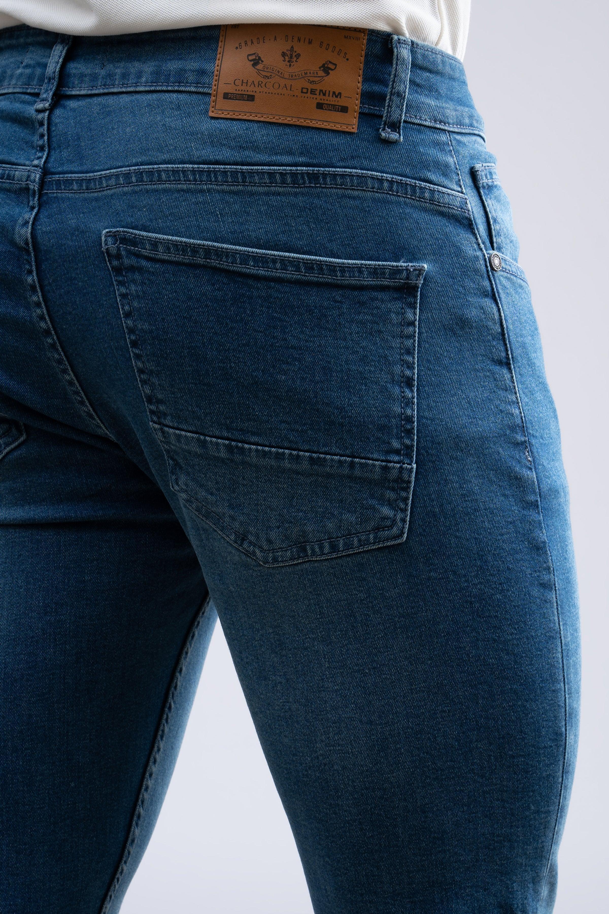JEAN SLIM LEG LIGHT BLUE TINTED at Charcoal Clothing