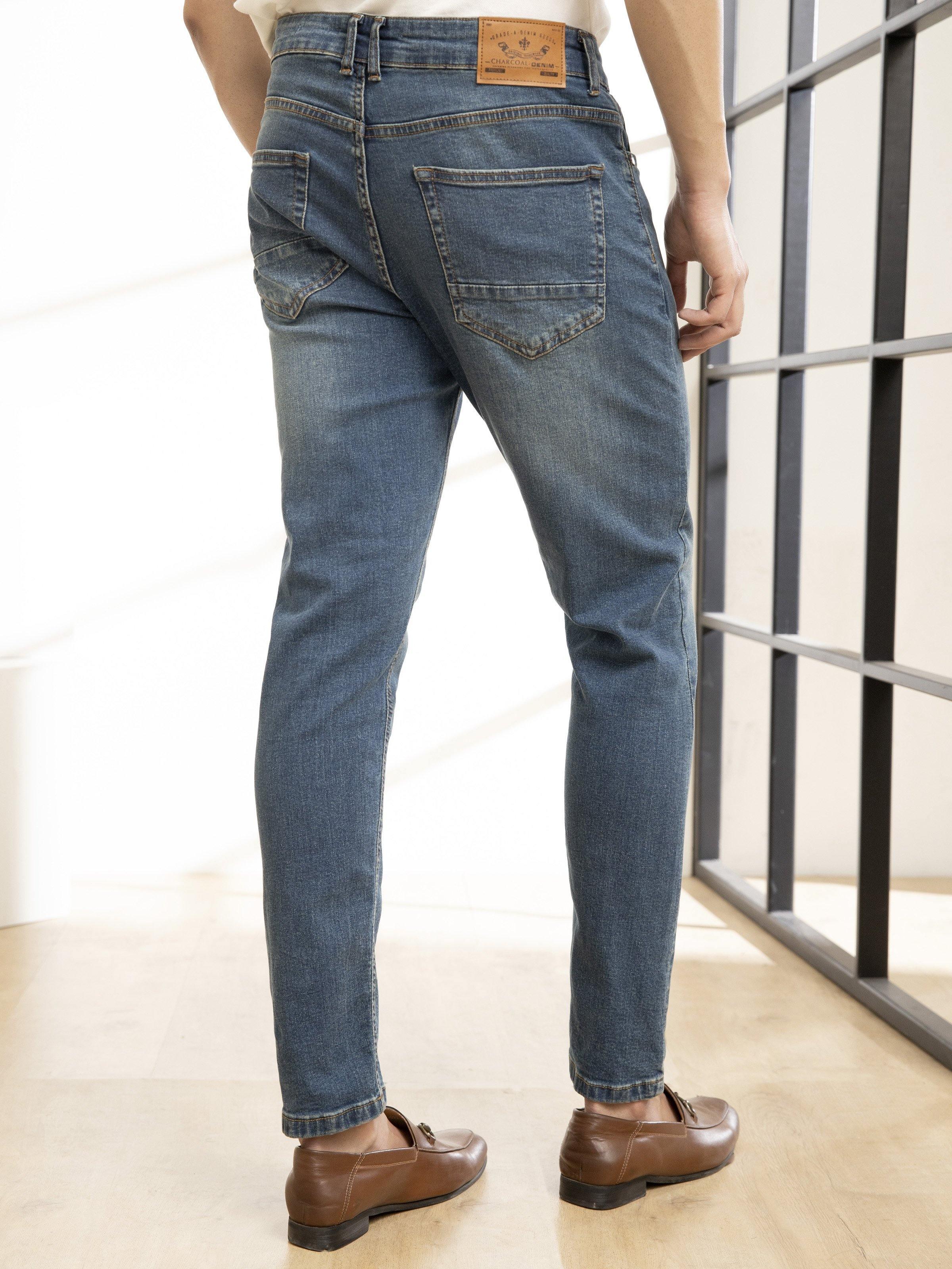 JEANS SLIM FIT KHAKI TINT at Charcoal Clothing