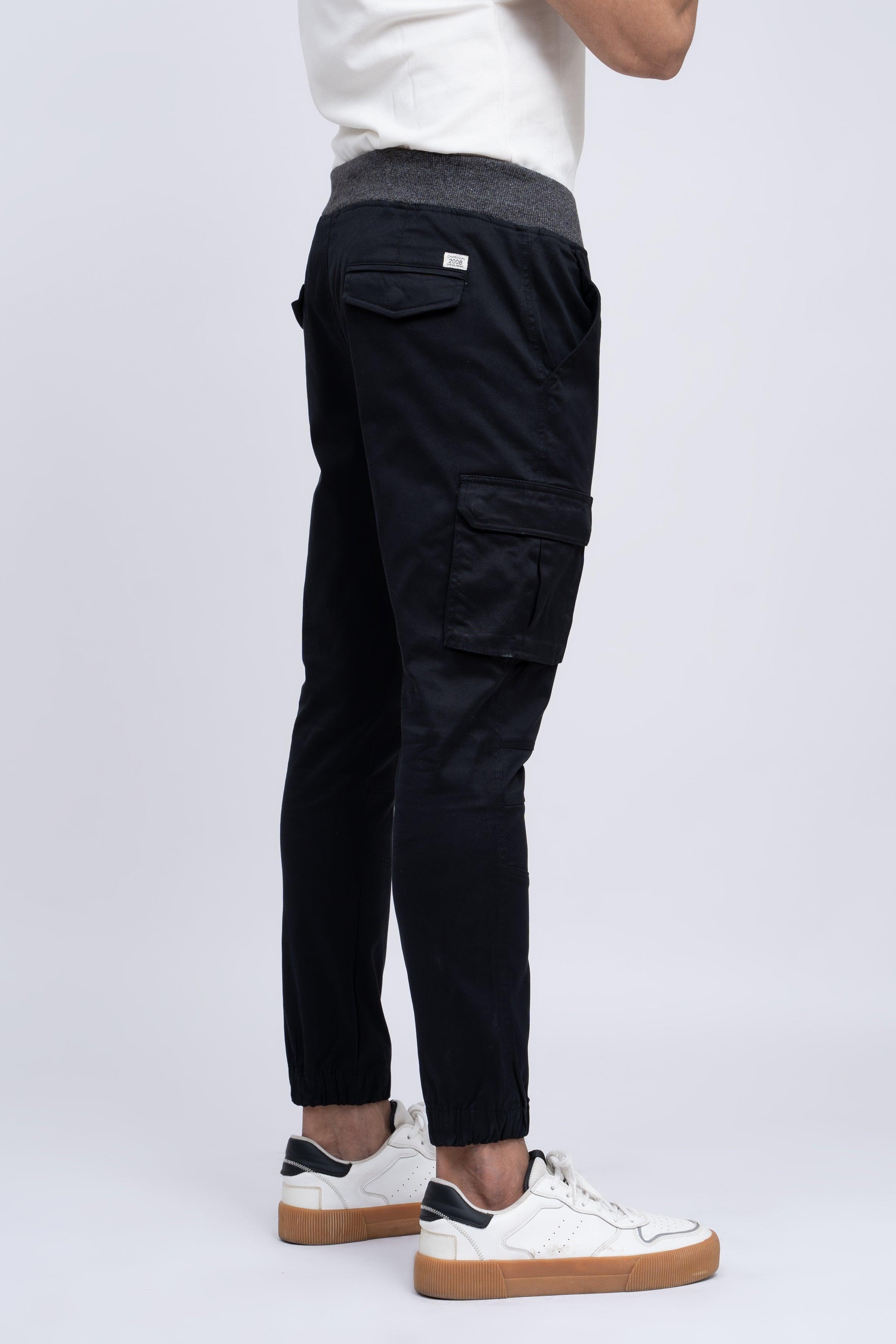JOGGER TROUSER BLACK at Charcoal Clothing