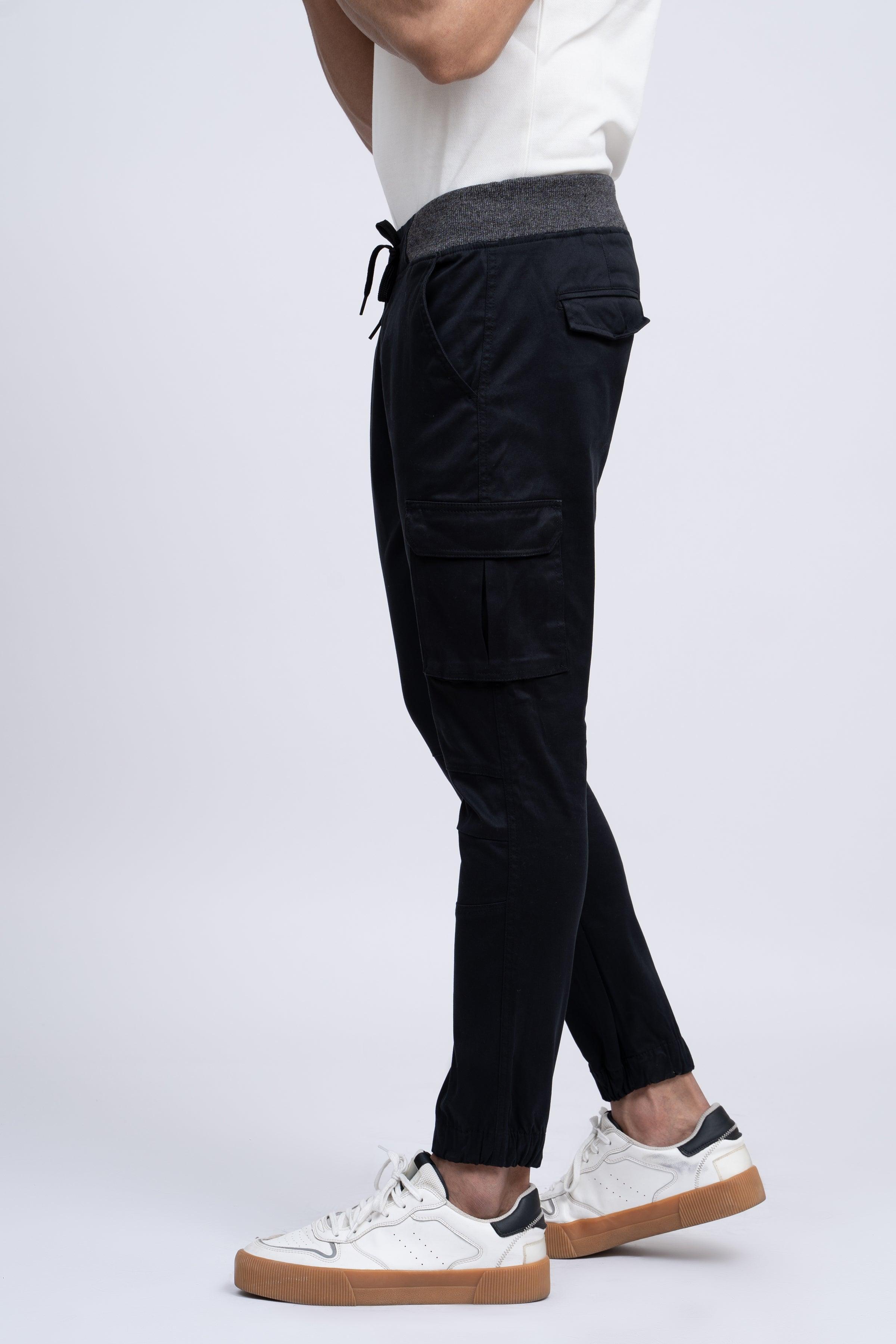 JOGGER TROUSER BLACK at Charcoal Clothing