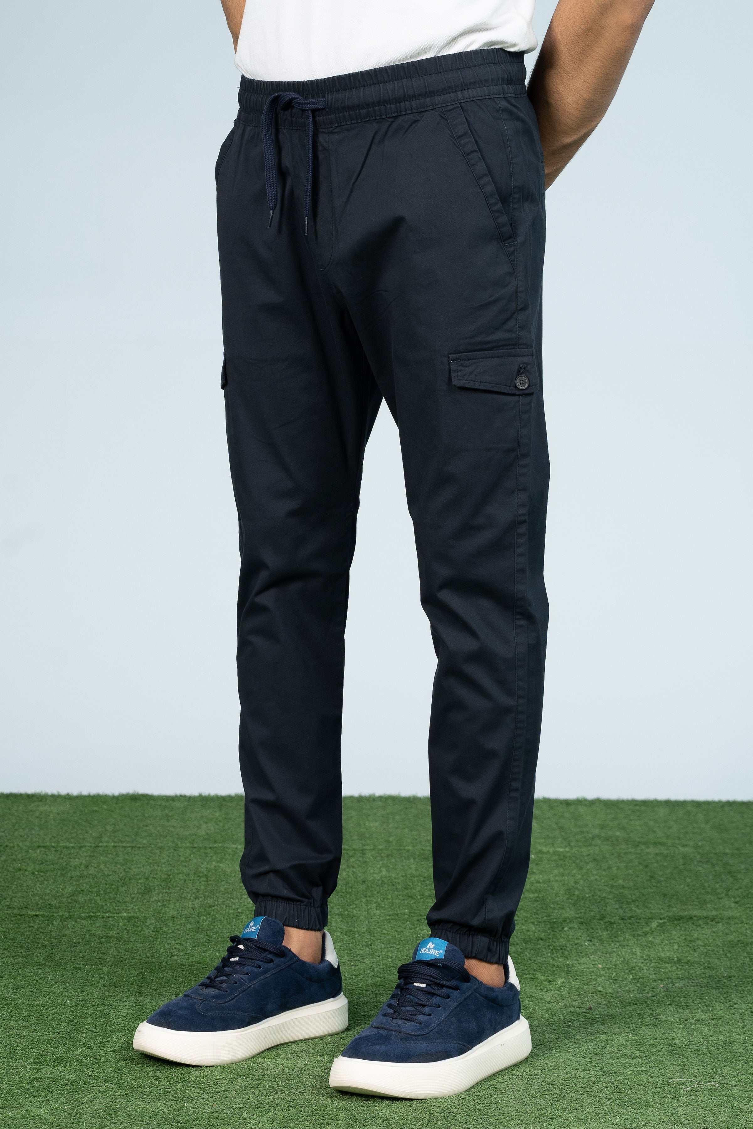JOGGER TROUSER NAVY at Charcoal Clothing