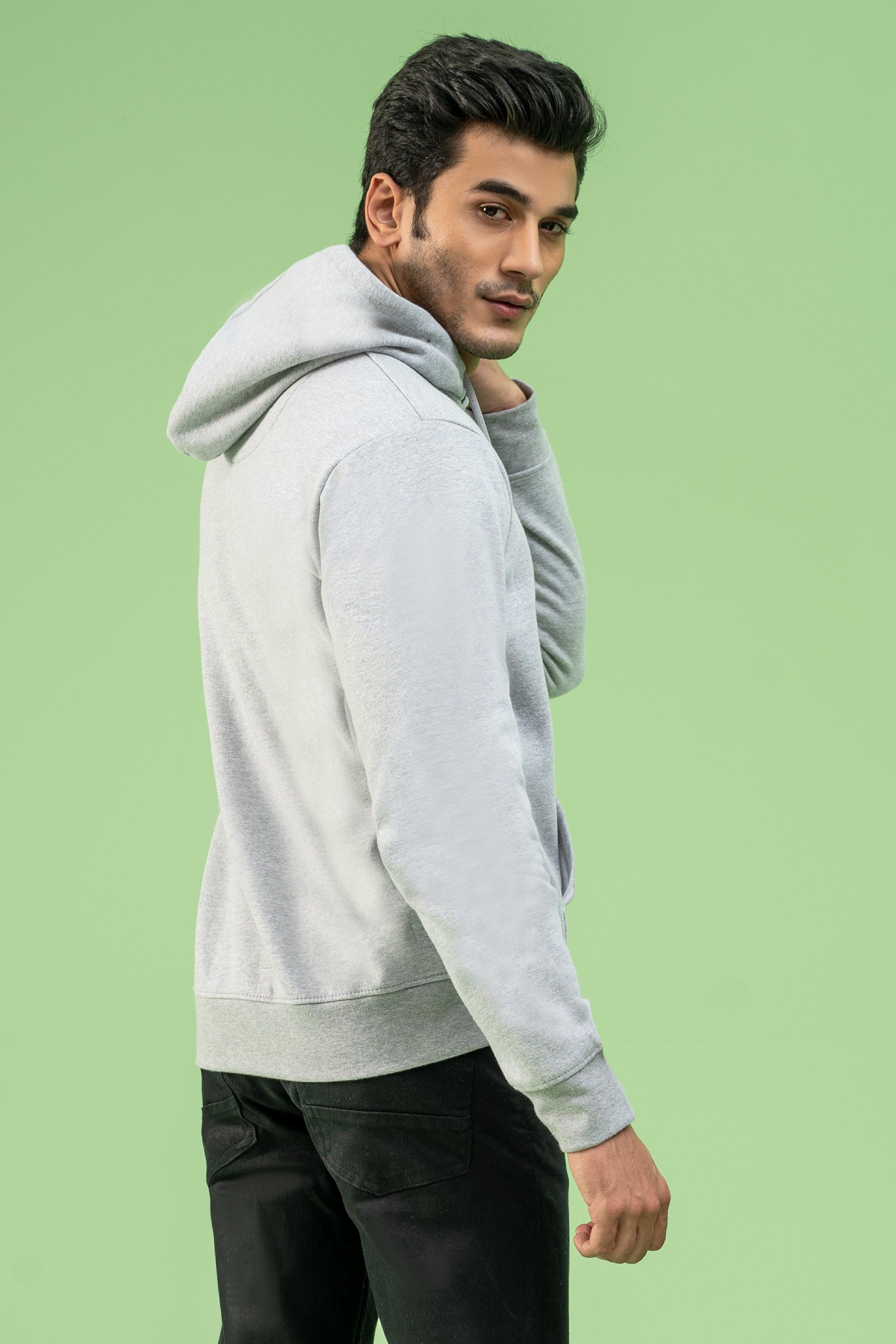 KANGROO POCKET HOODIE HYDER GREY at Charcoal Clothing