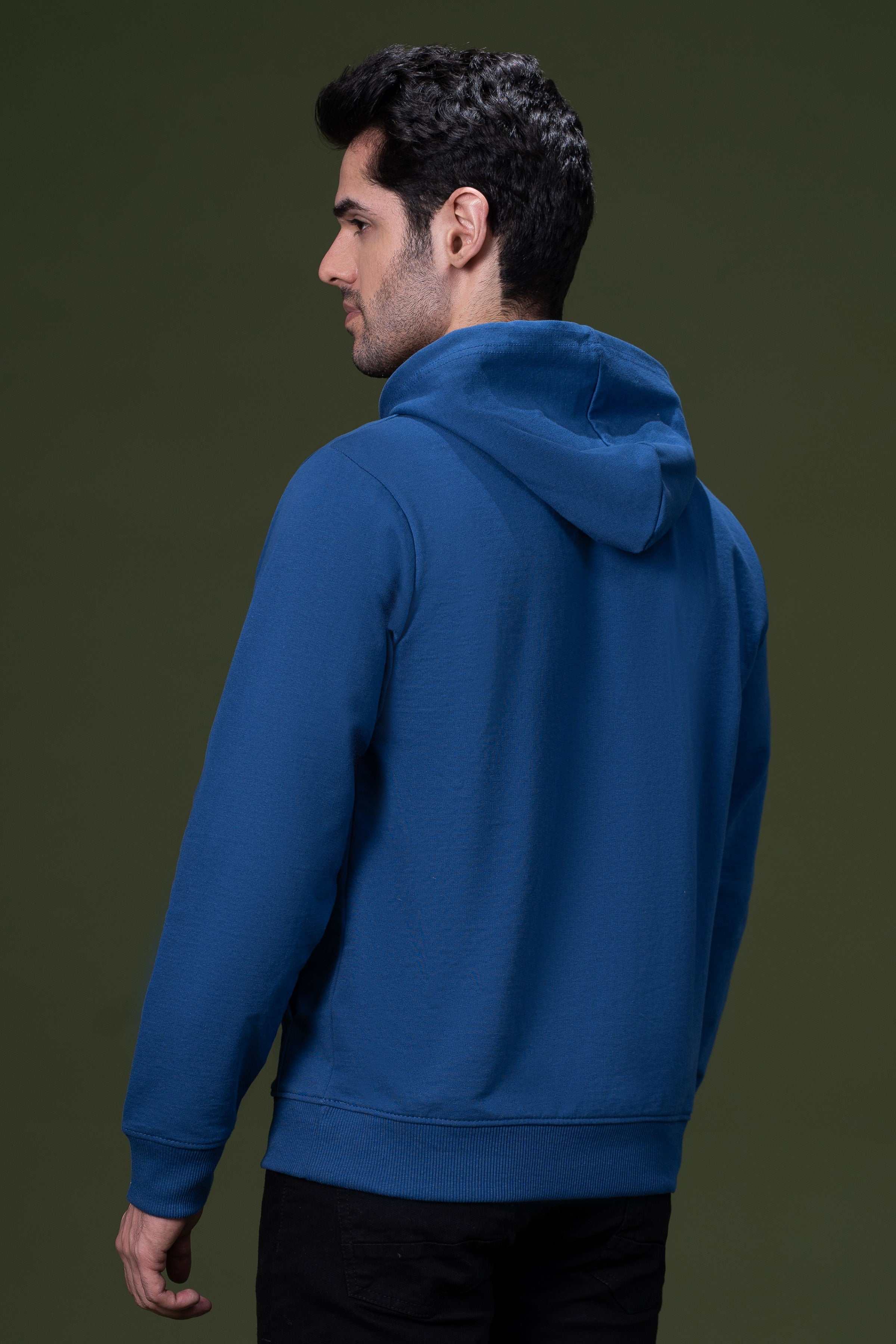 KANGROO POCKET HOODIE ROYAL BLUE at Charcoal Clothing