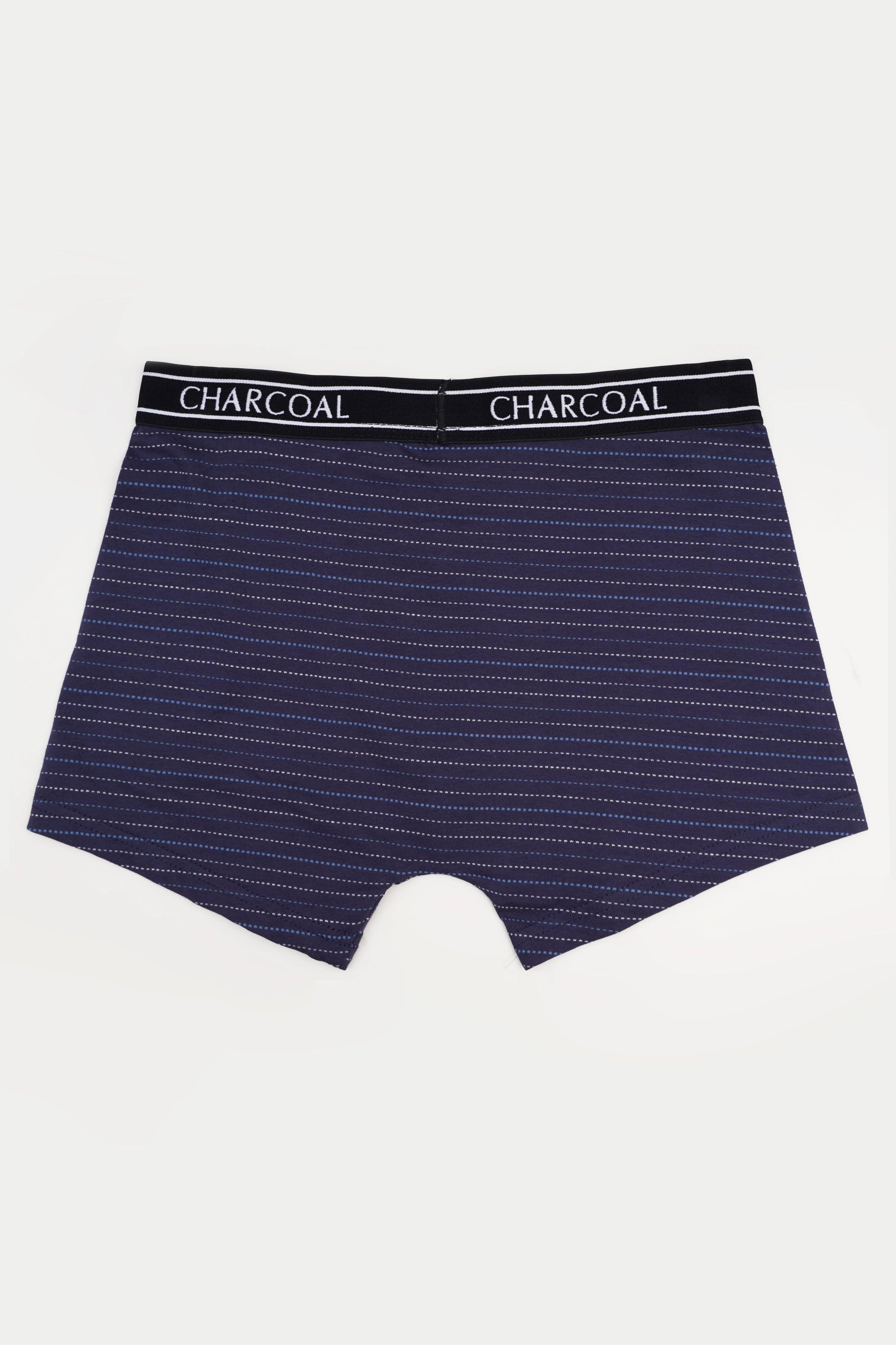 KNIT BOXER BLUE LINES at Charcoal Clothing