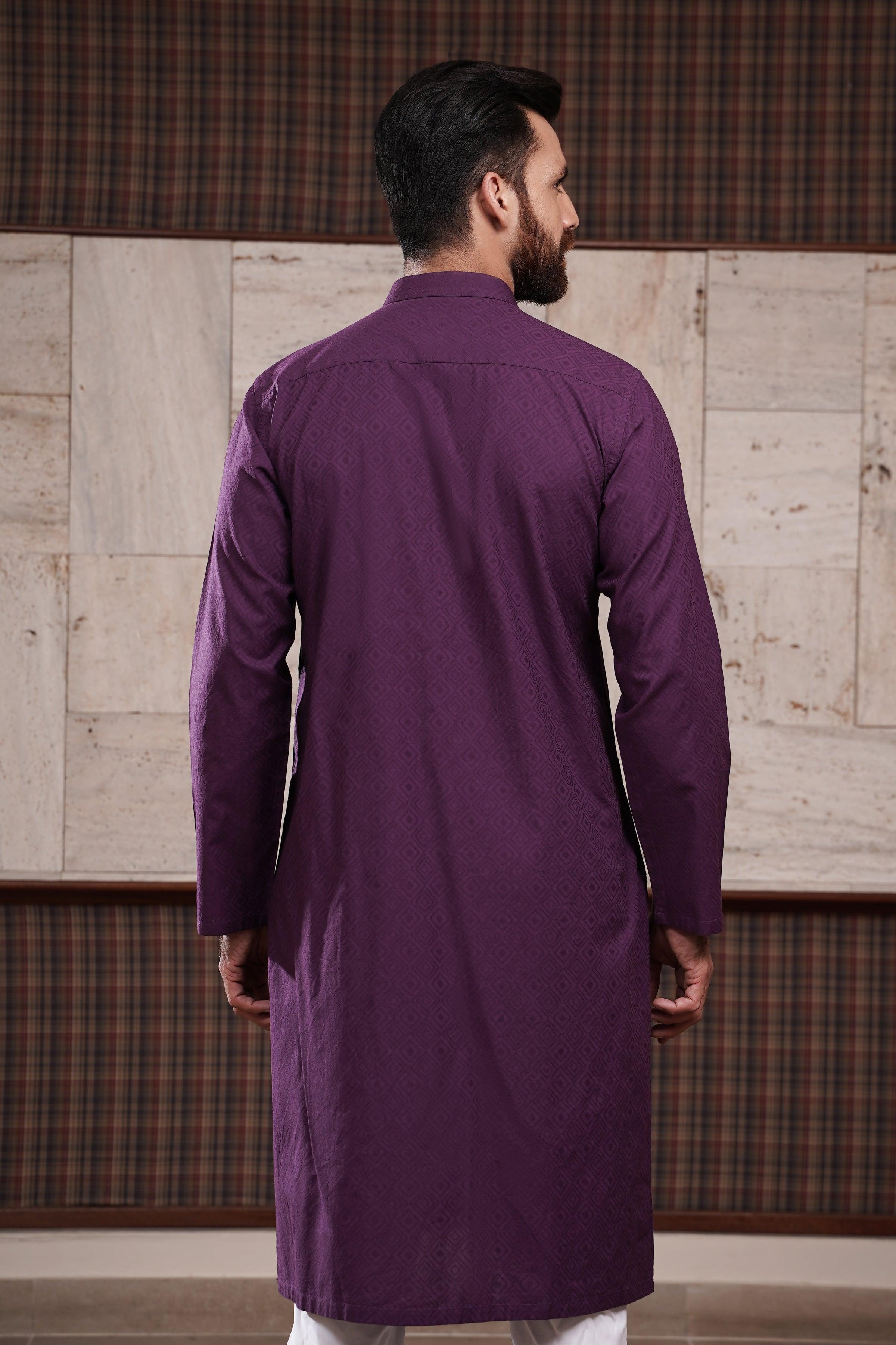 KURTA BAN COLLAR FALSA at Charcoal Clothing