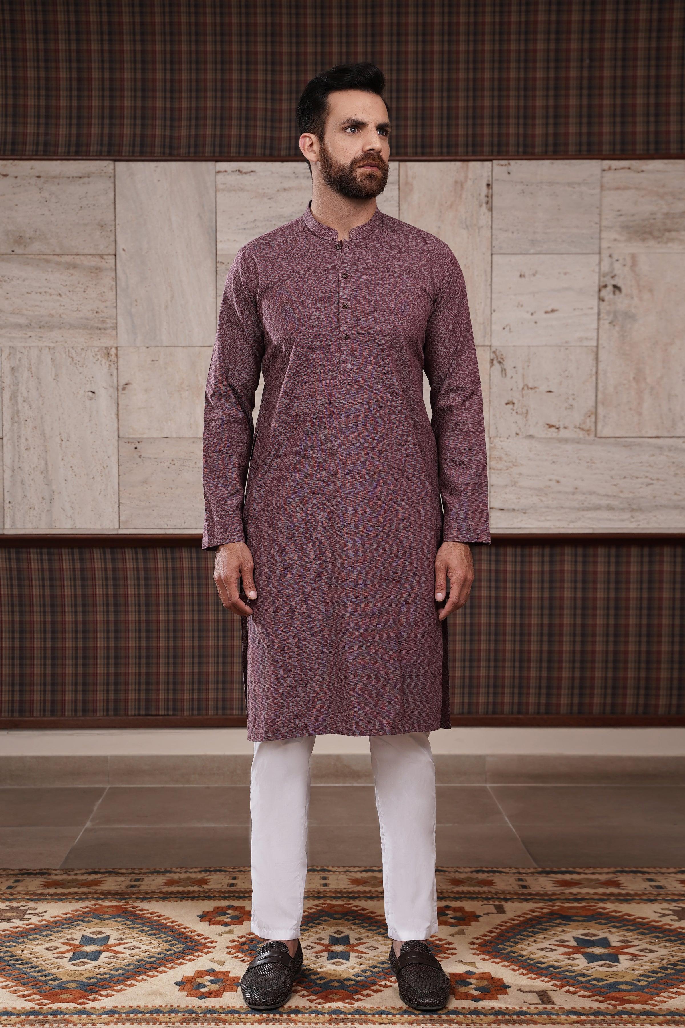 KURTA BAN COLLAR at Charcoal Clothing