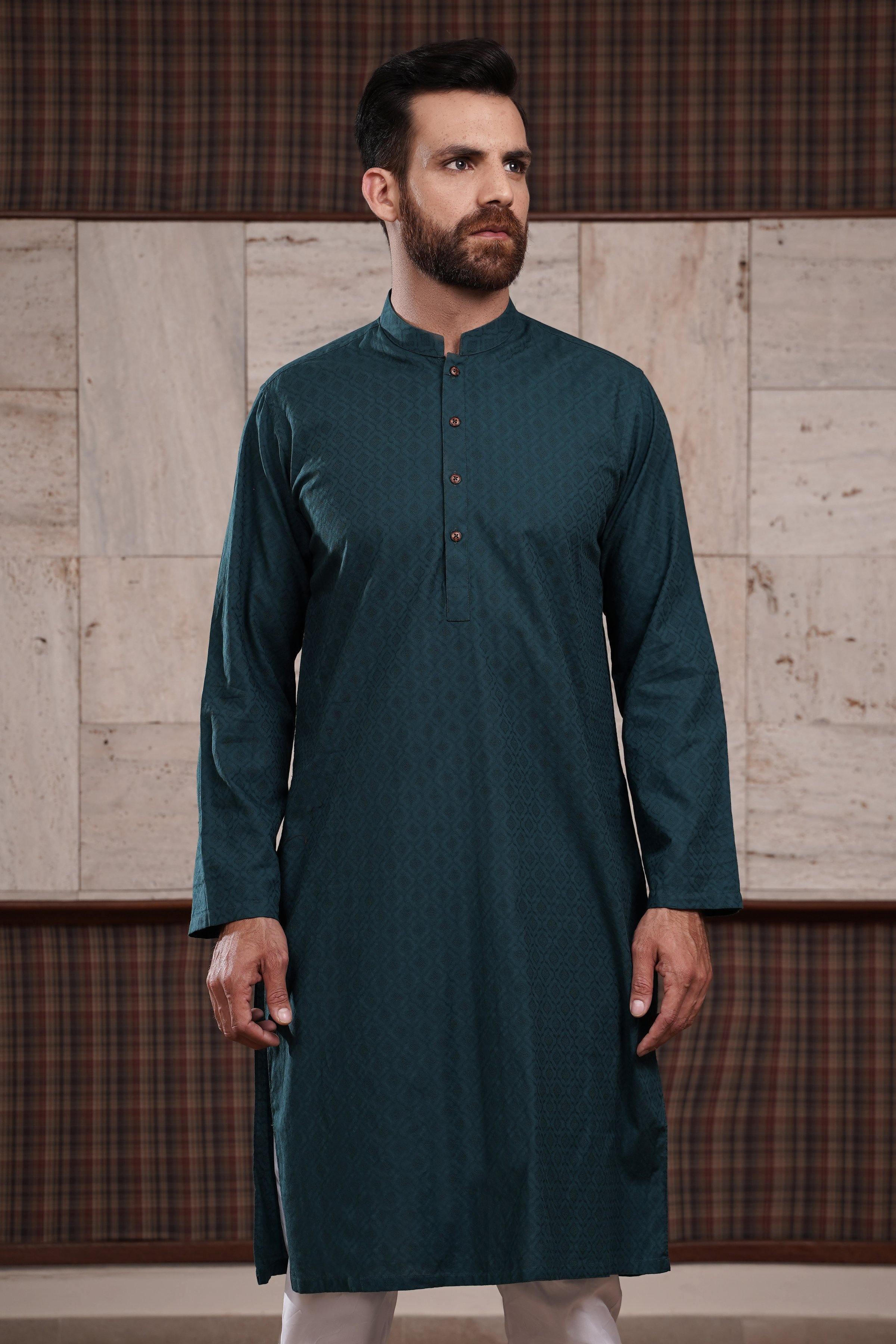 KURTA BAN COLLAR at Charcoal Clothing
