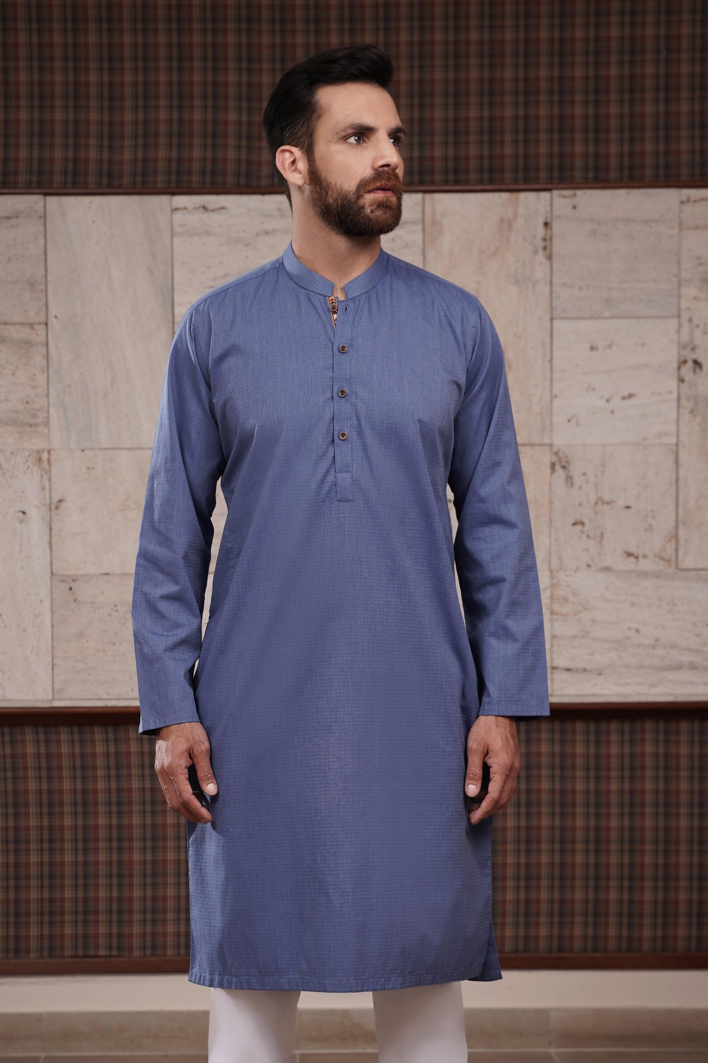 KURTA BAN COLLAR at Charcoal Clothing