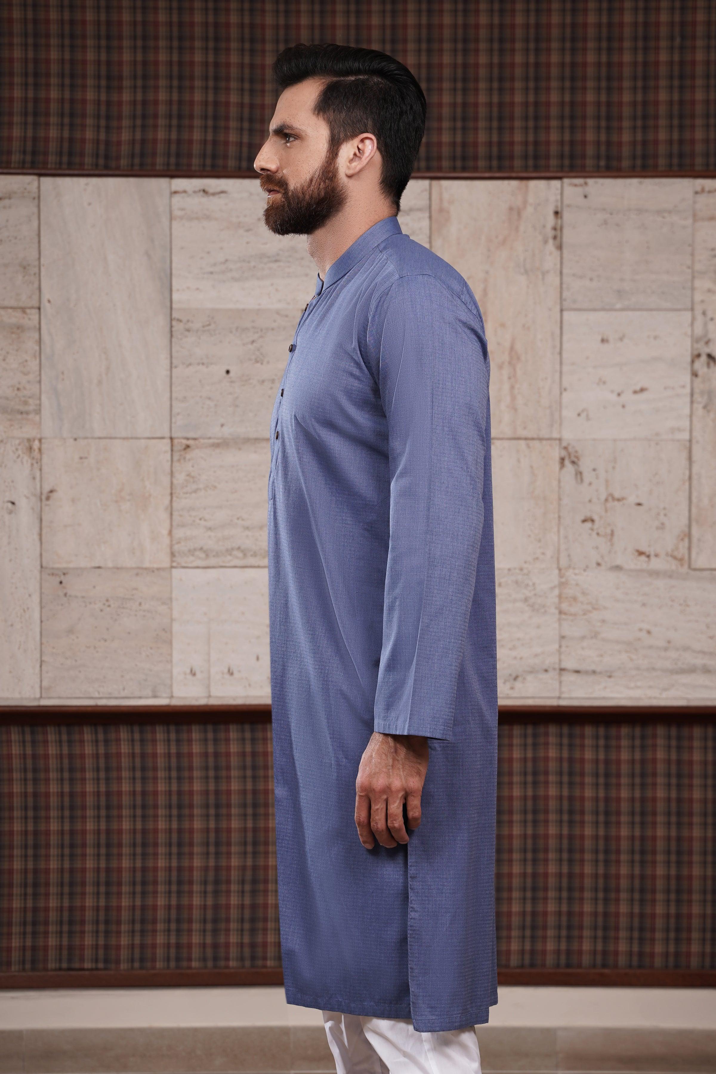 KURTA BAN COLLAR at Charcoal Clothing