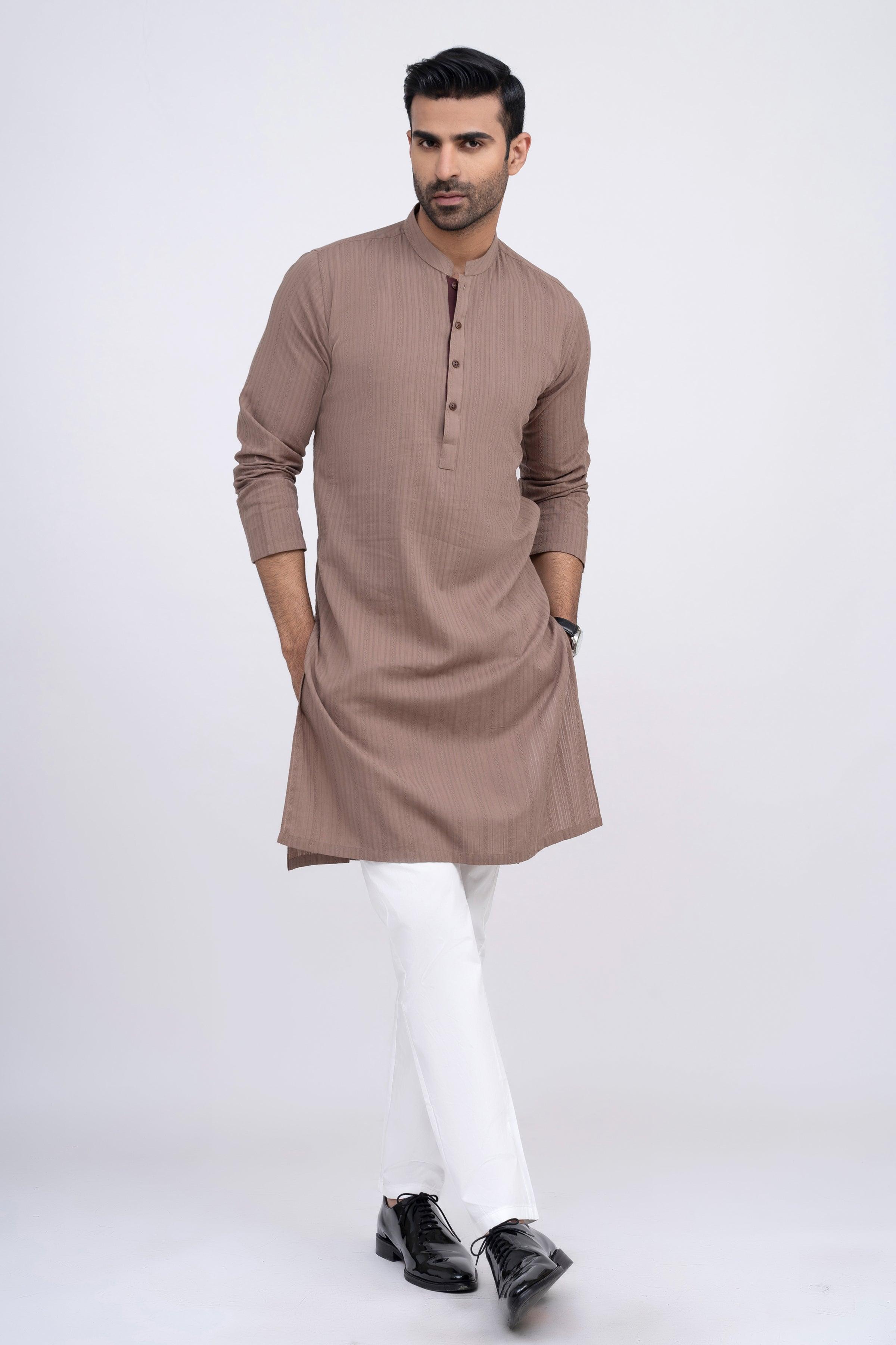 KURTA LIGHT BROWN at Charcoal Clothing