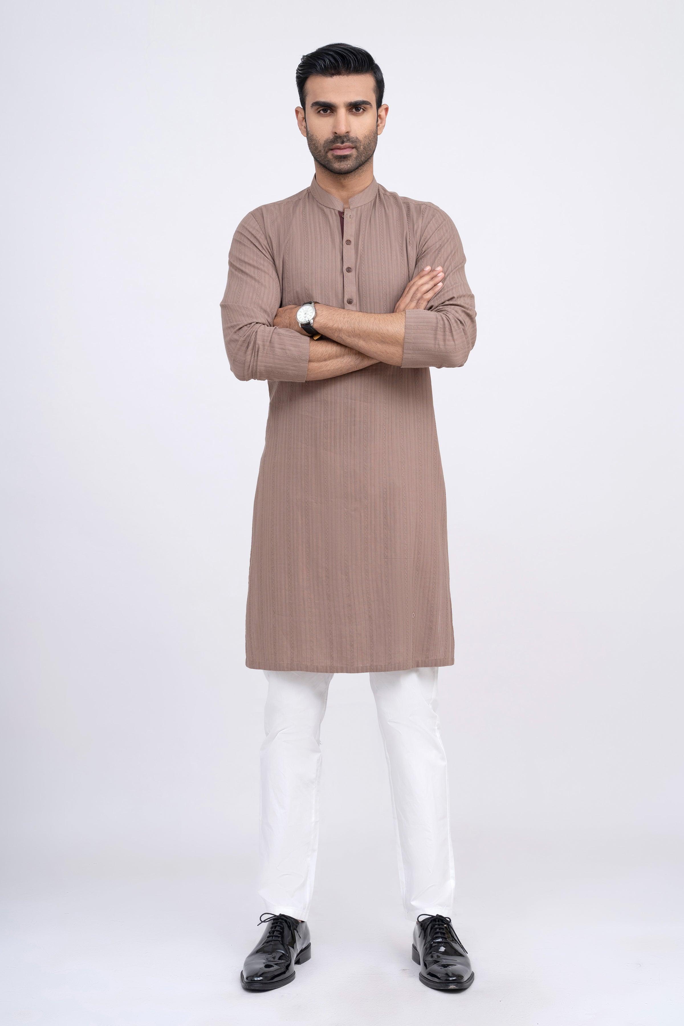 KURTA LIGHT BROWN at Charcoal Clothing