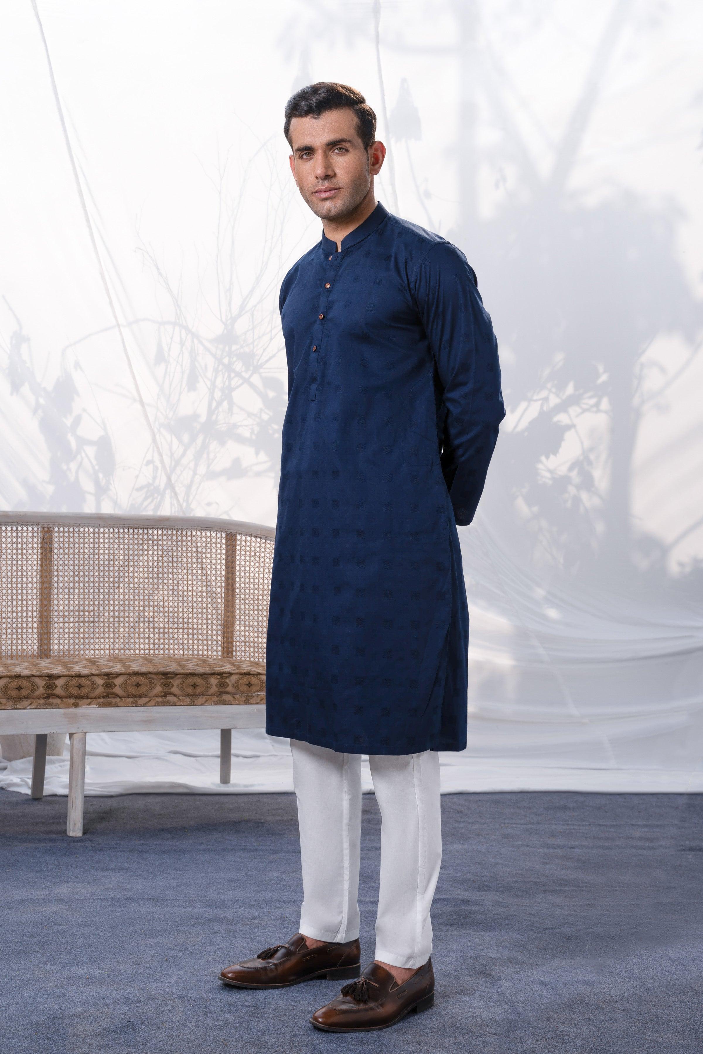 KURTA NAVY at Charcoal Clothing