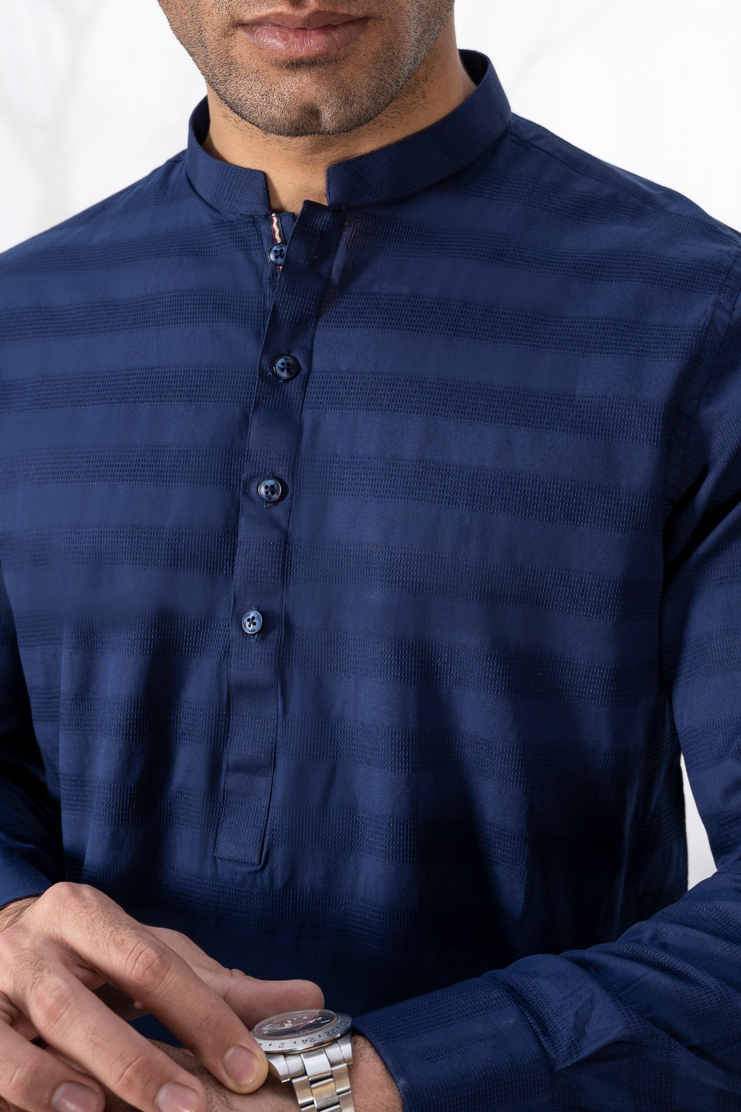 KURTA PAJAMA BLUE at Charcoal Clothing
