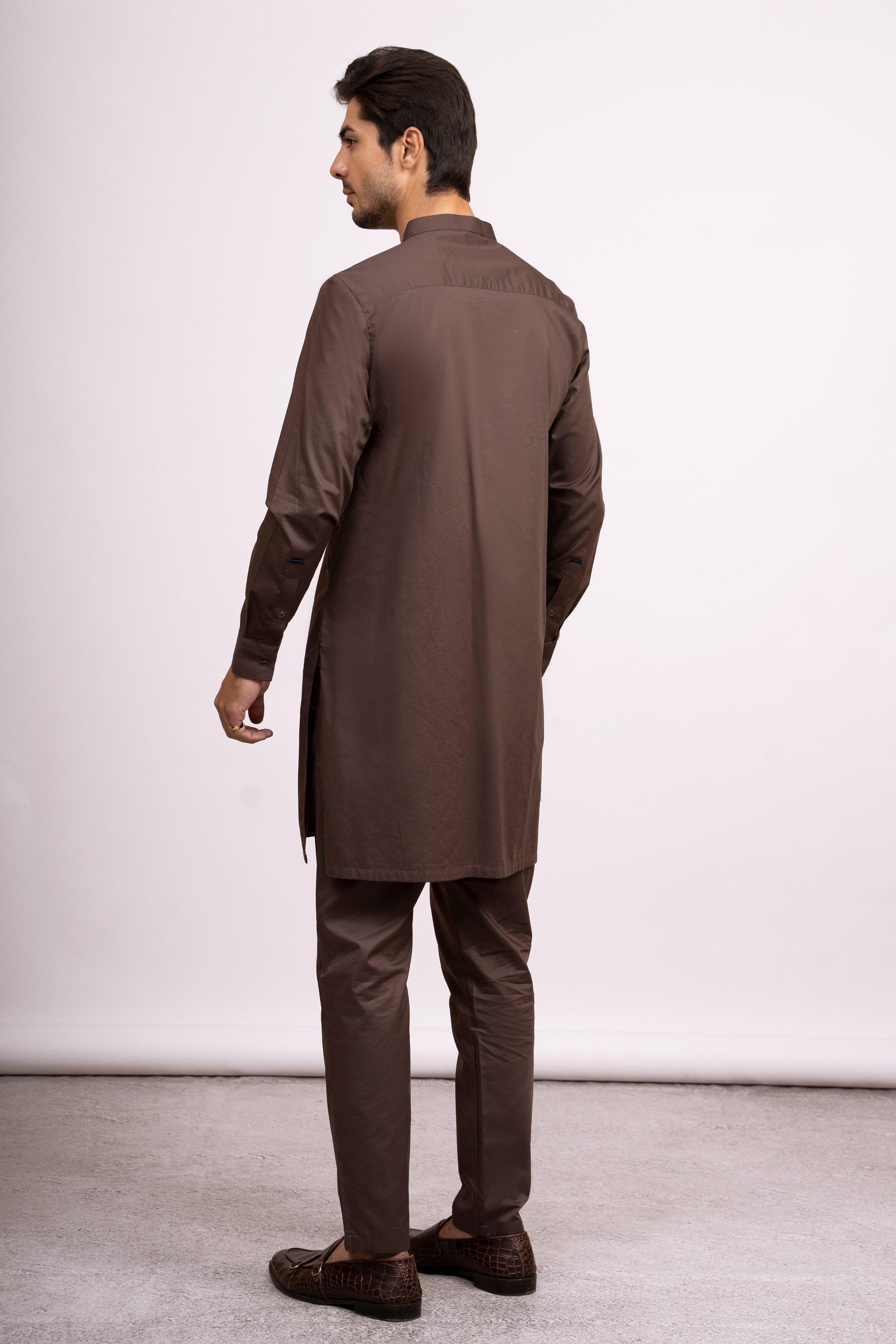 KURTA PAJAMA BROWN at Charcoal Clothing