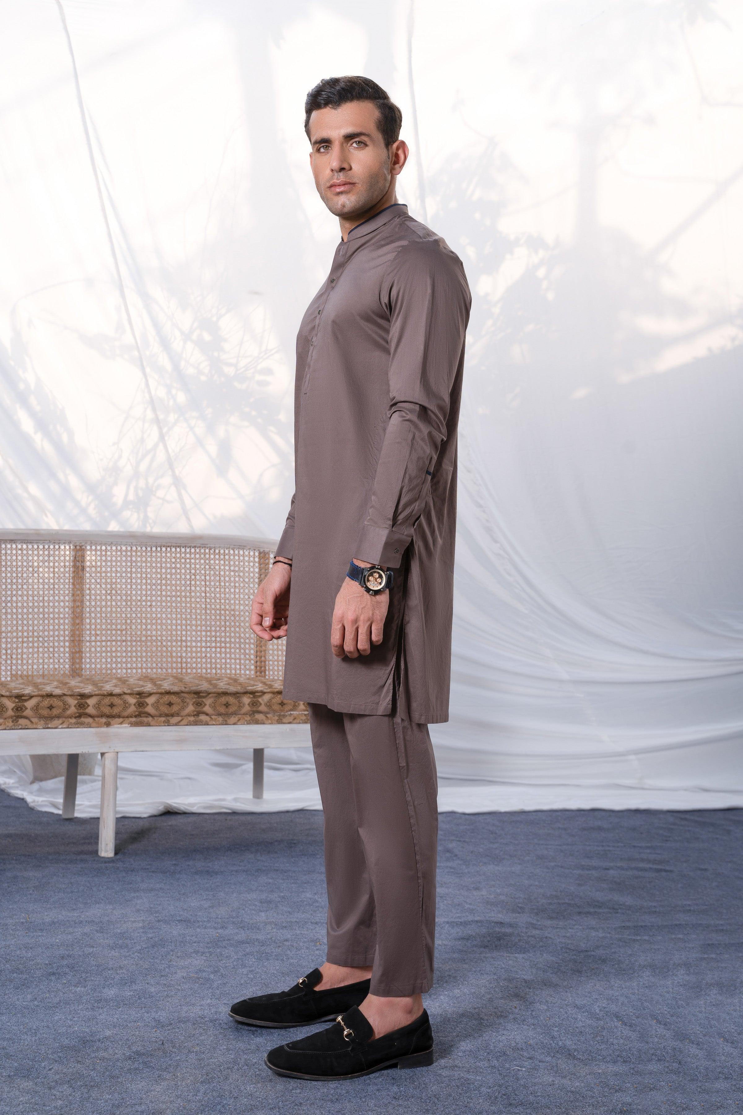 KURTA PAJAMA BROWN at Charcoal Clothing