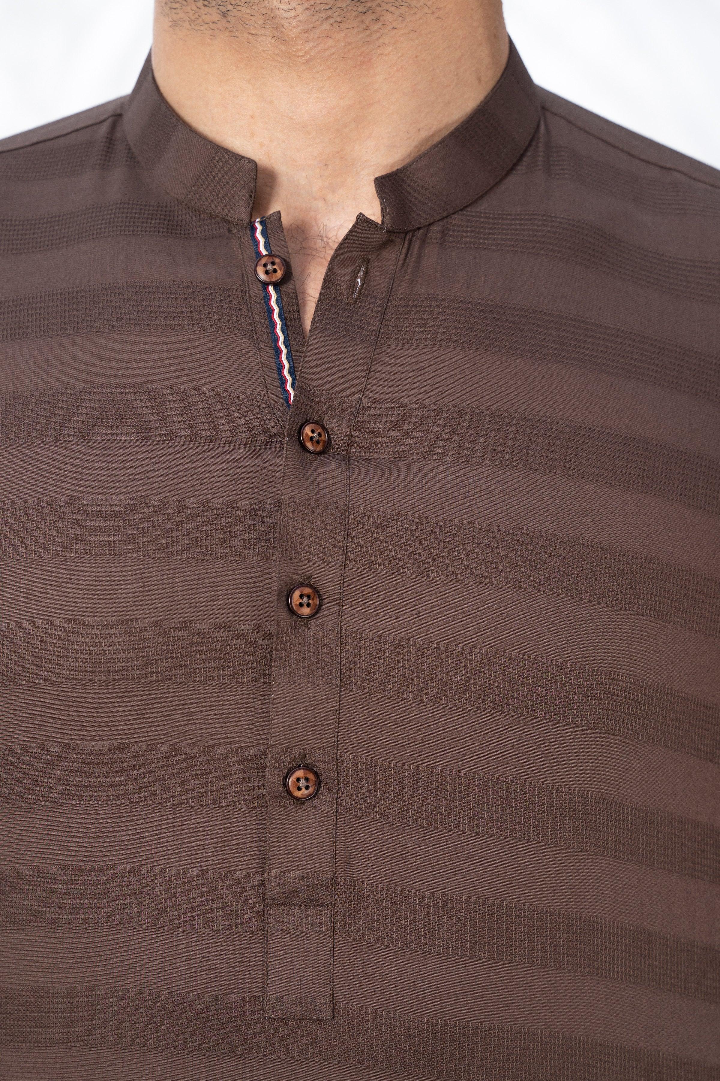 KURTA PAJAMA BROWN at Charcoal Clothing