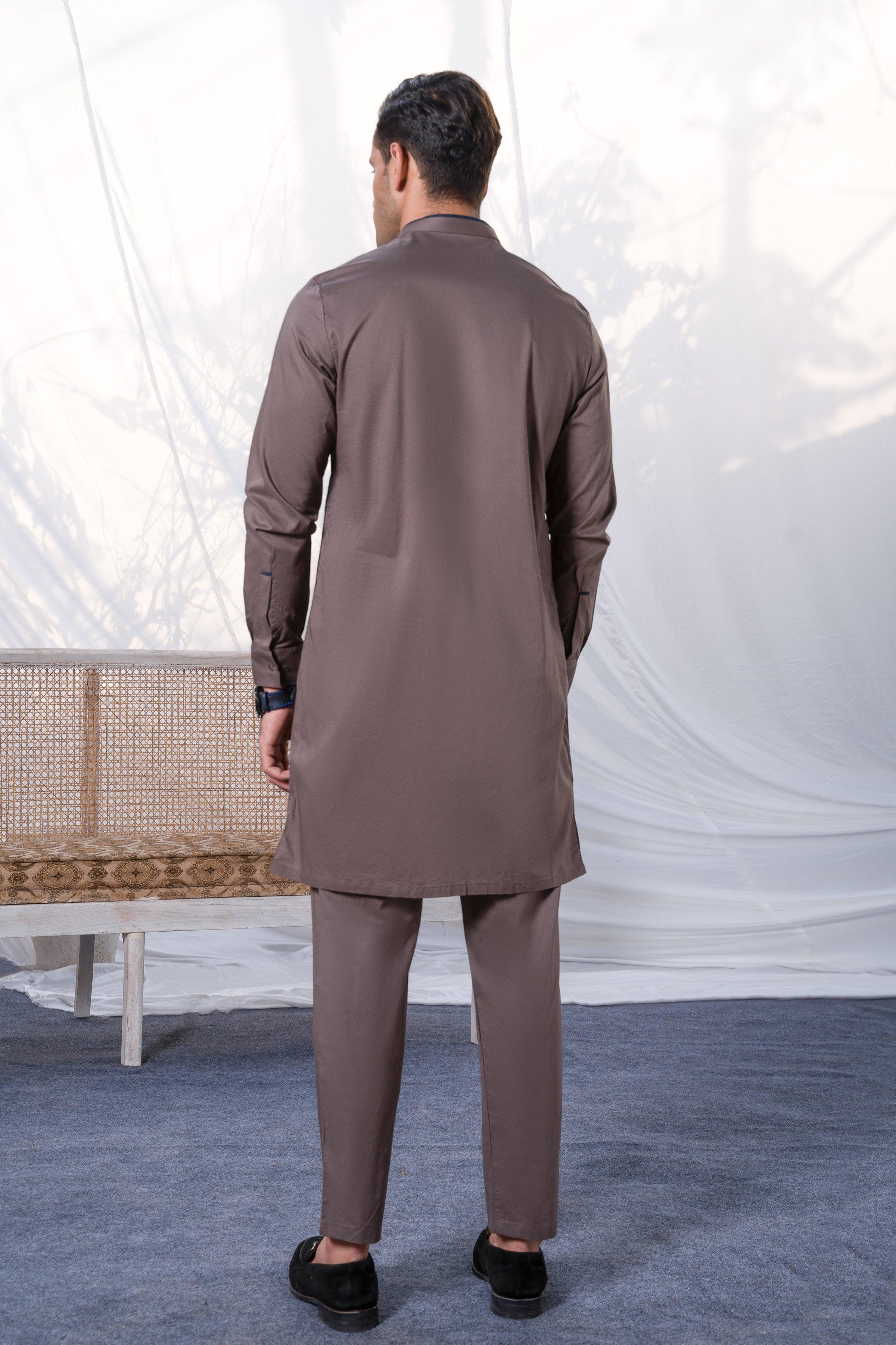 KURTA PAJAMA BROWN at Charcoal Clothing