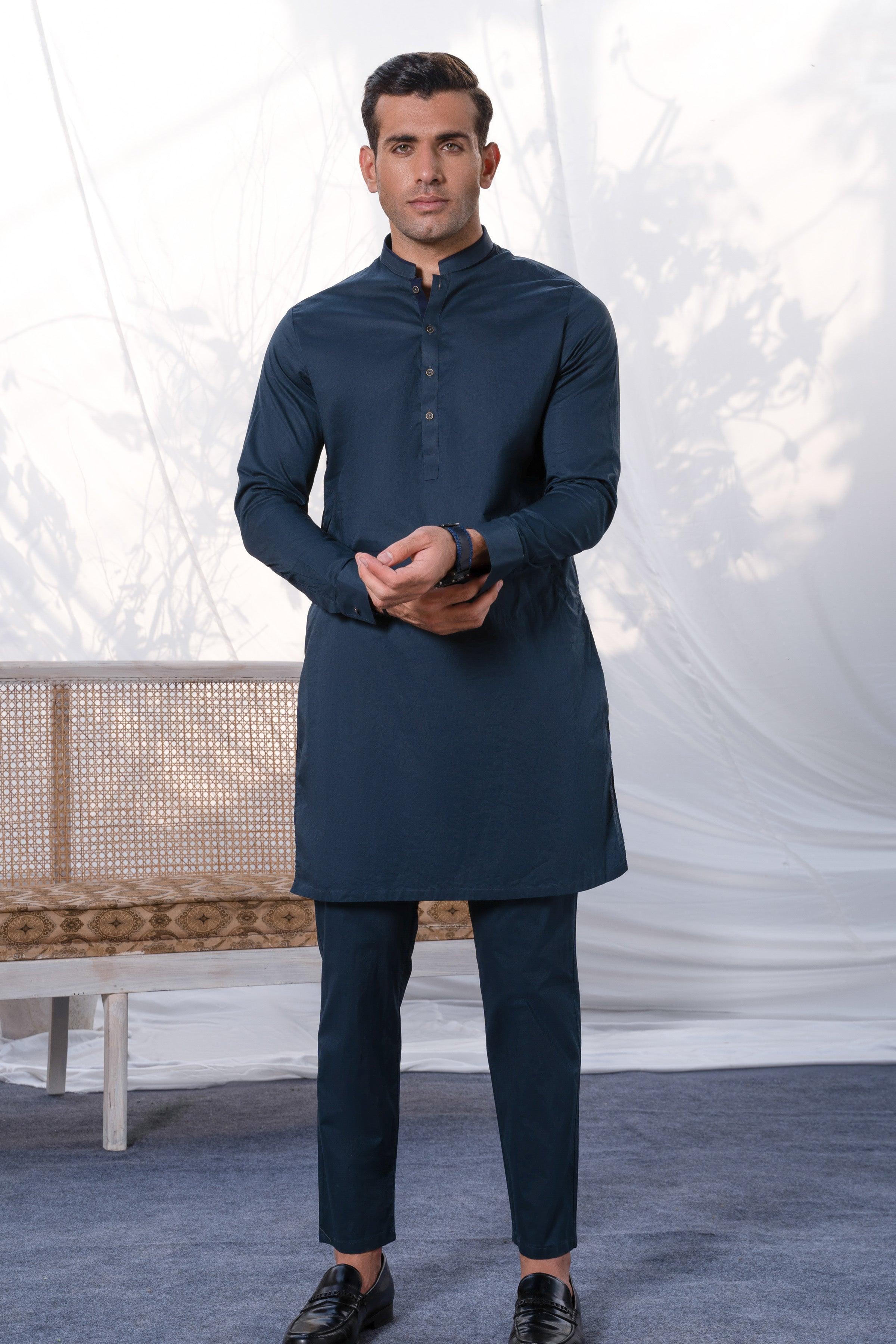 KURTA PAJAMA FOREST GREEN at Charcoal Clothing