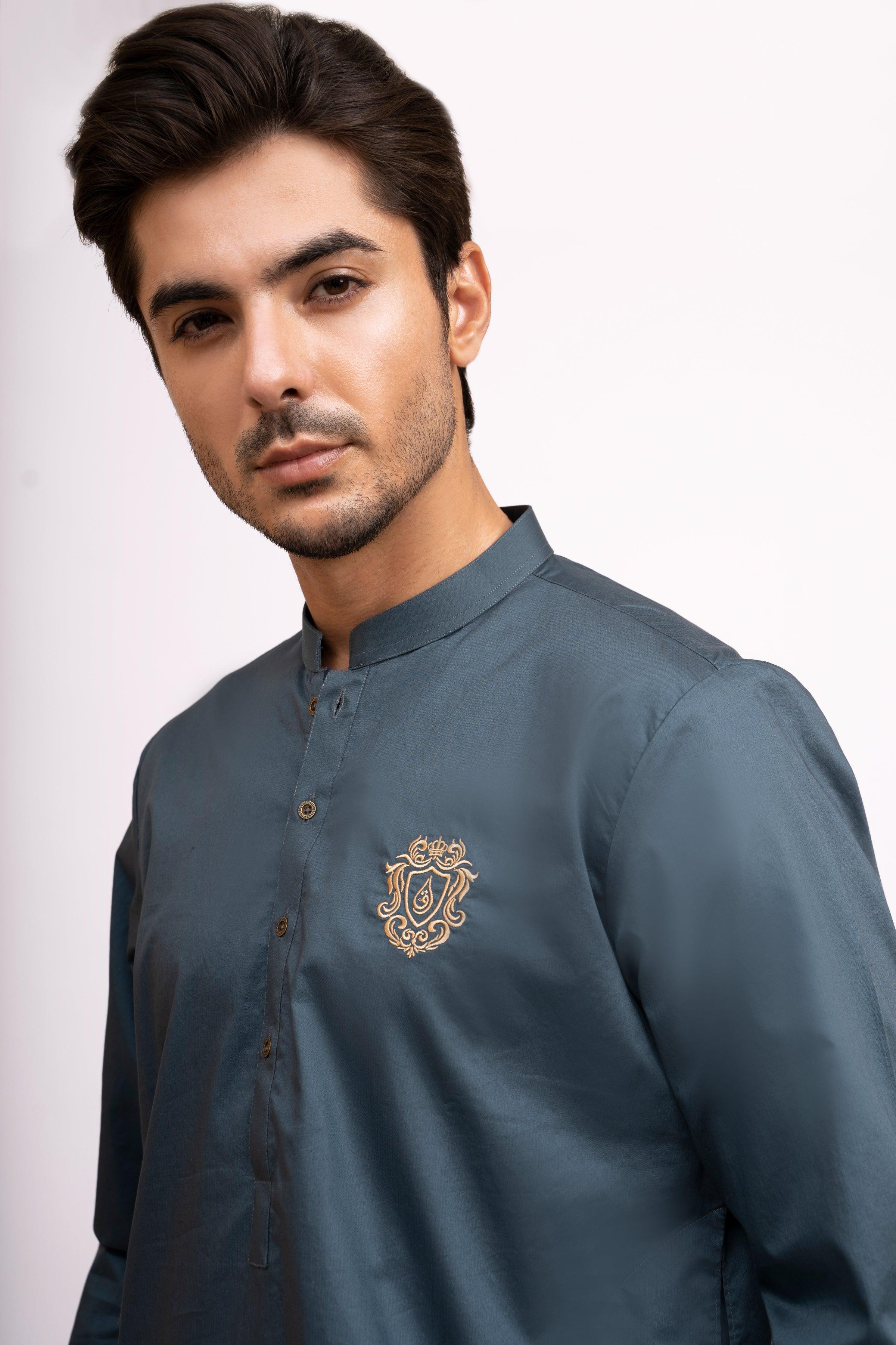 KURTA PAJAMA FOREST GREEN at Charcoal Clothing