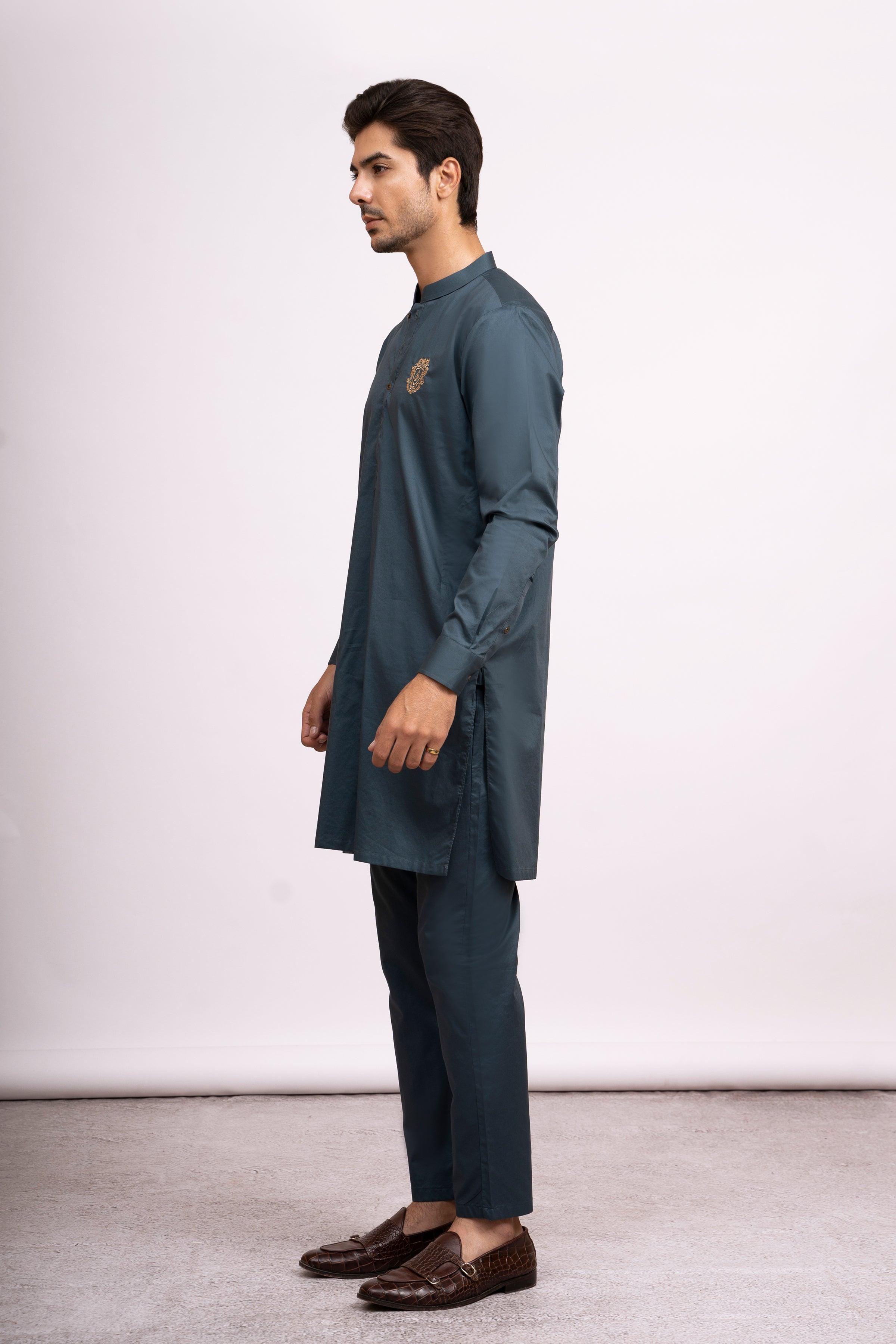 KURTA PAJAMA FOREST GREEN at Charcoal Clothing