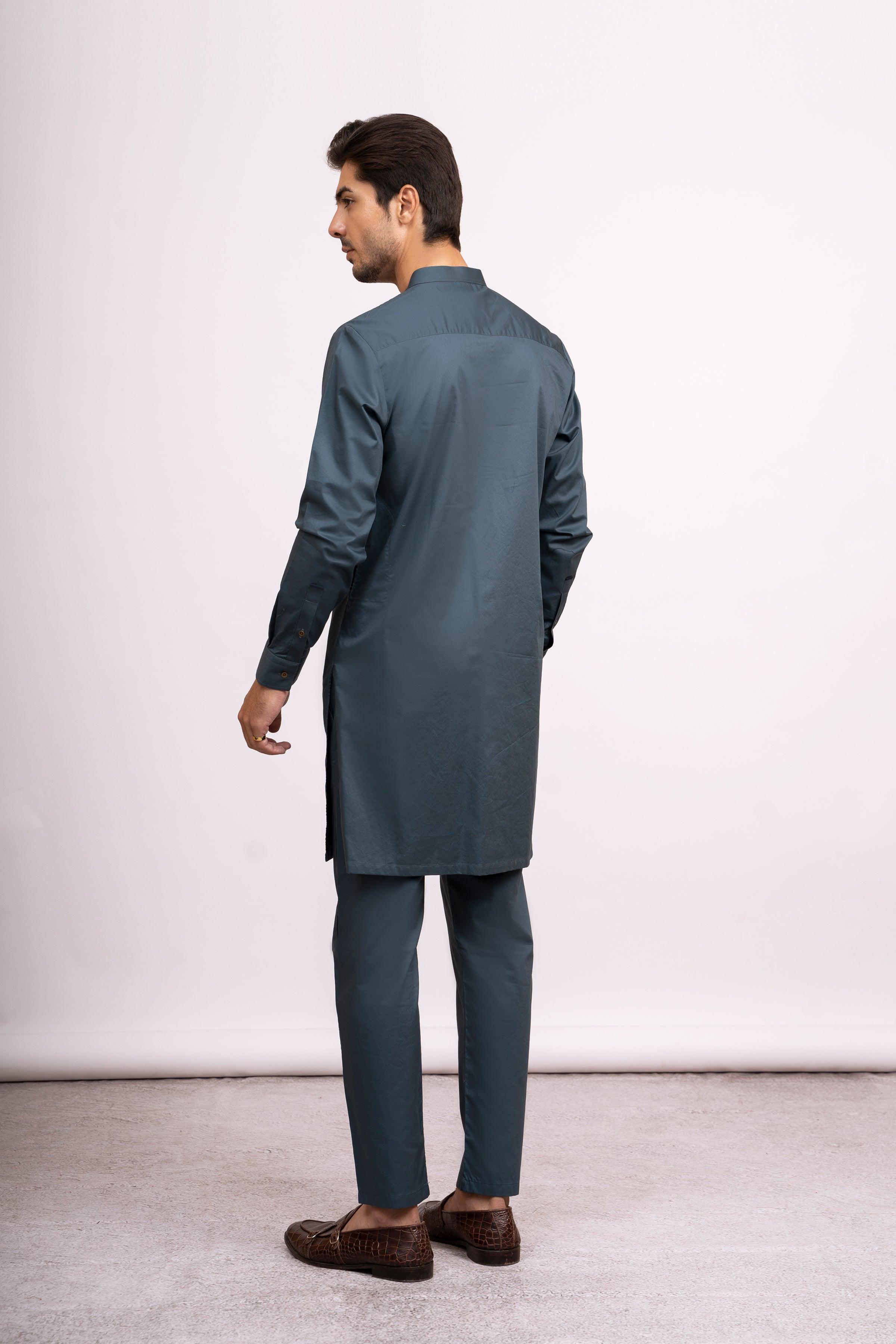KURTA PAJAMA FOREST GREEN at Charcoal Clothing