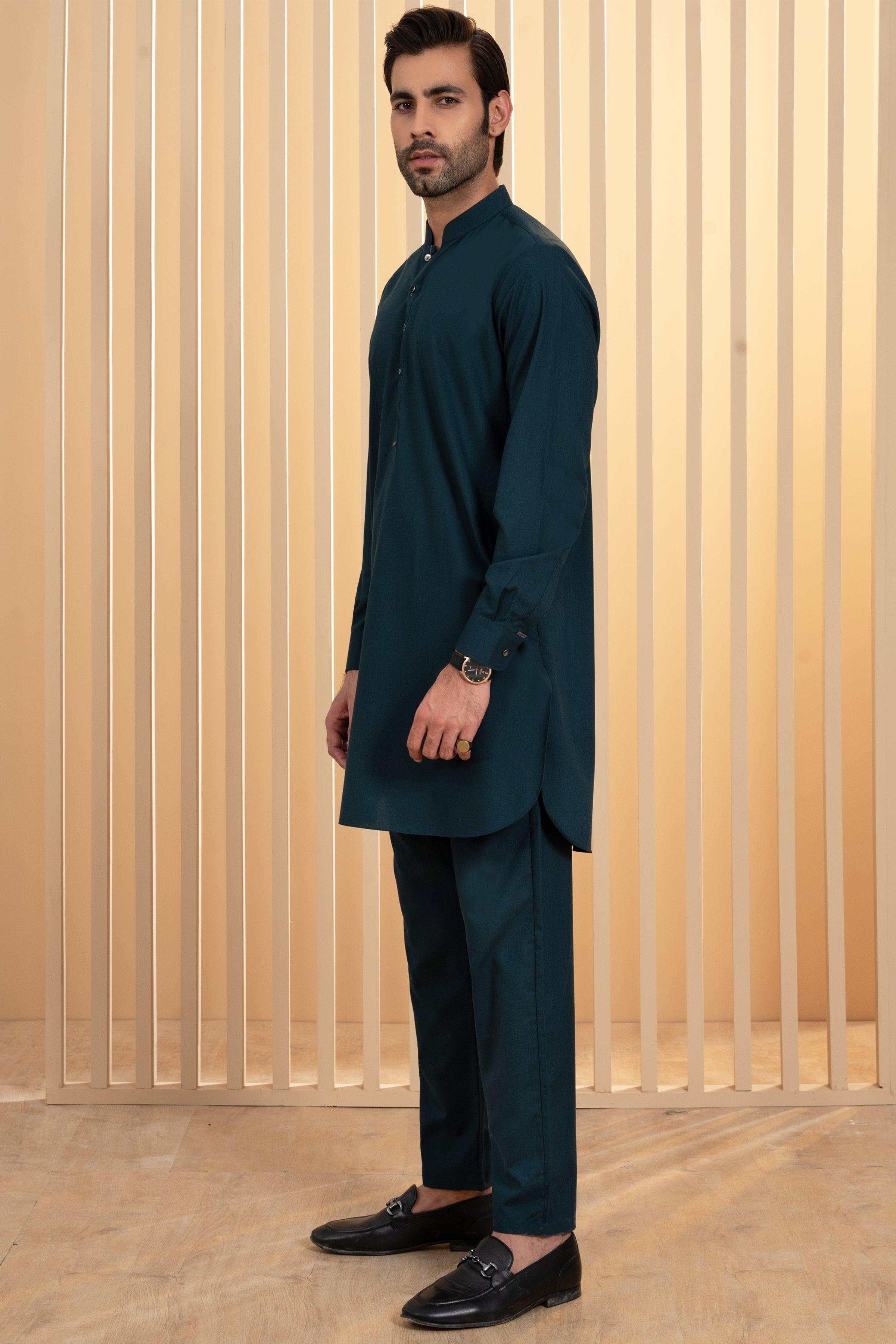 KURTA PAJAMA FOREST GREEN at Charcoal Clothing