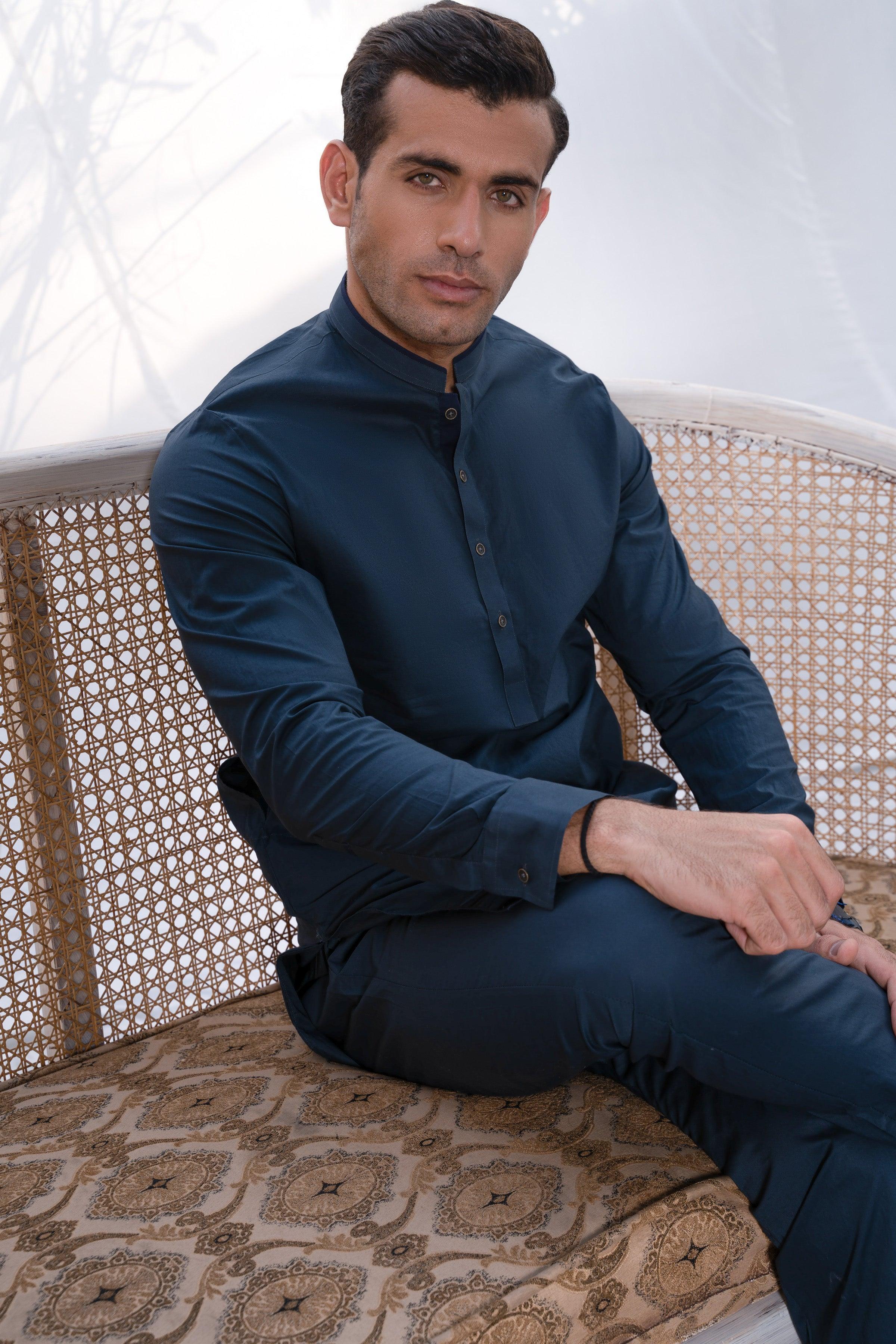 KURTA PAJAMA FOREST GREEN at Charcoal Clothing