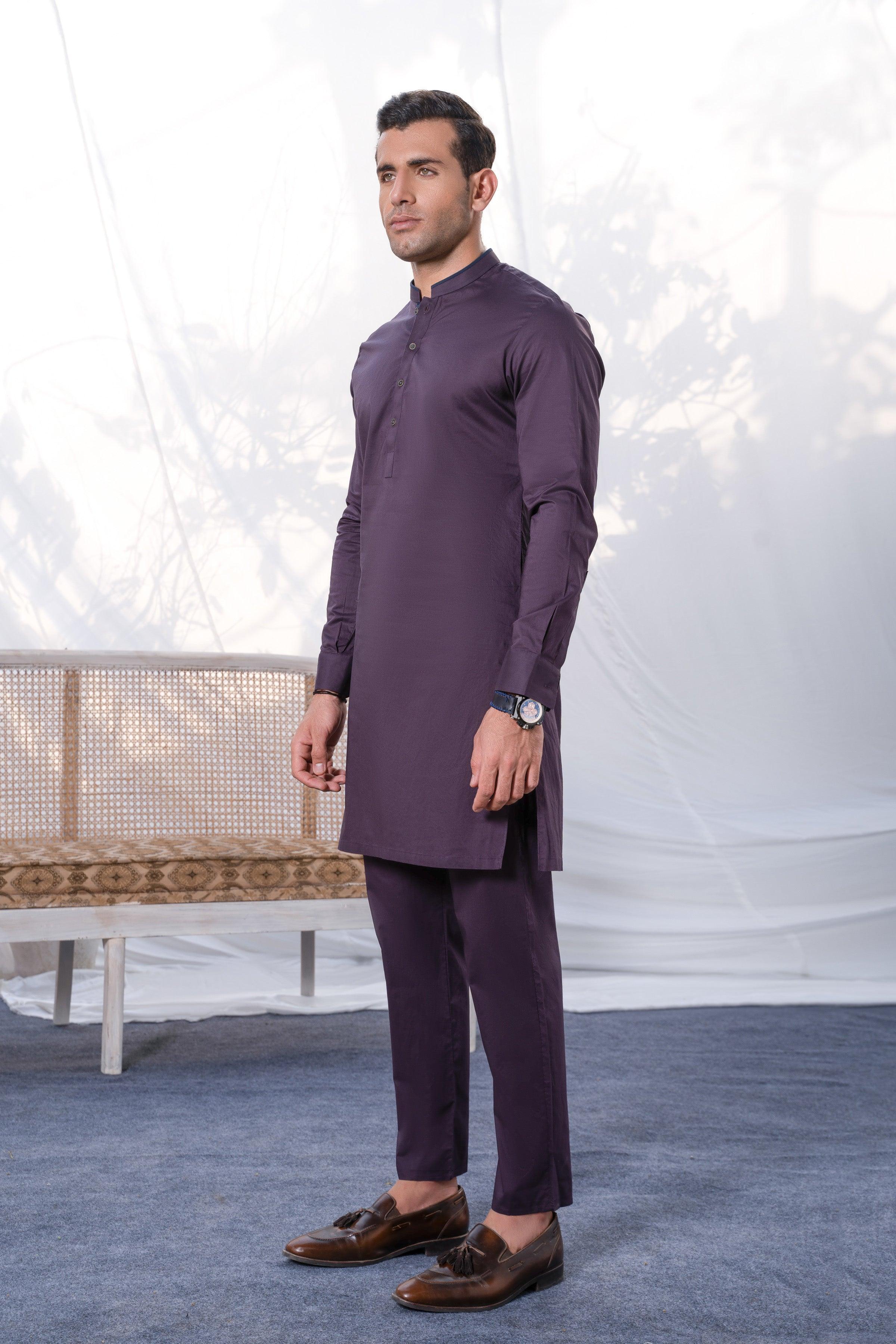 KURTA PAJAMA MAROON at Charcoal Clothing