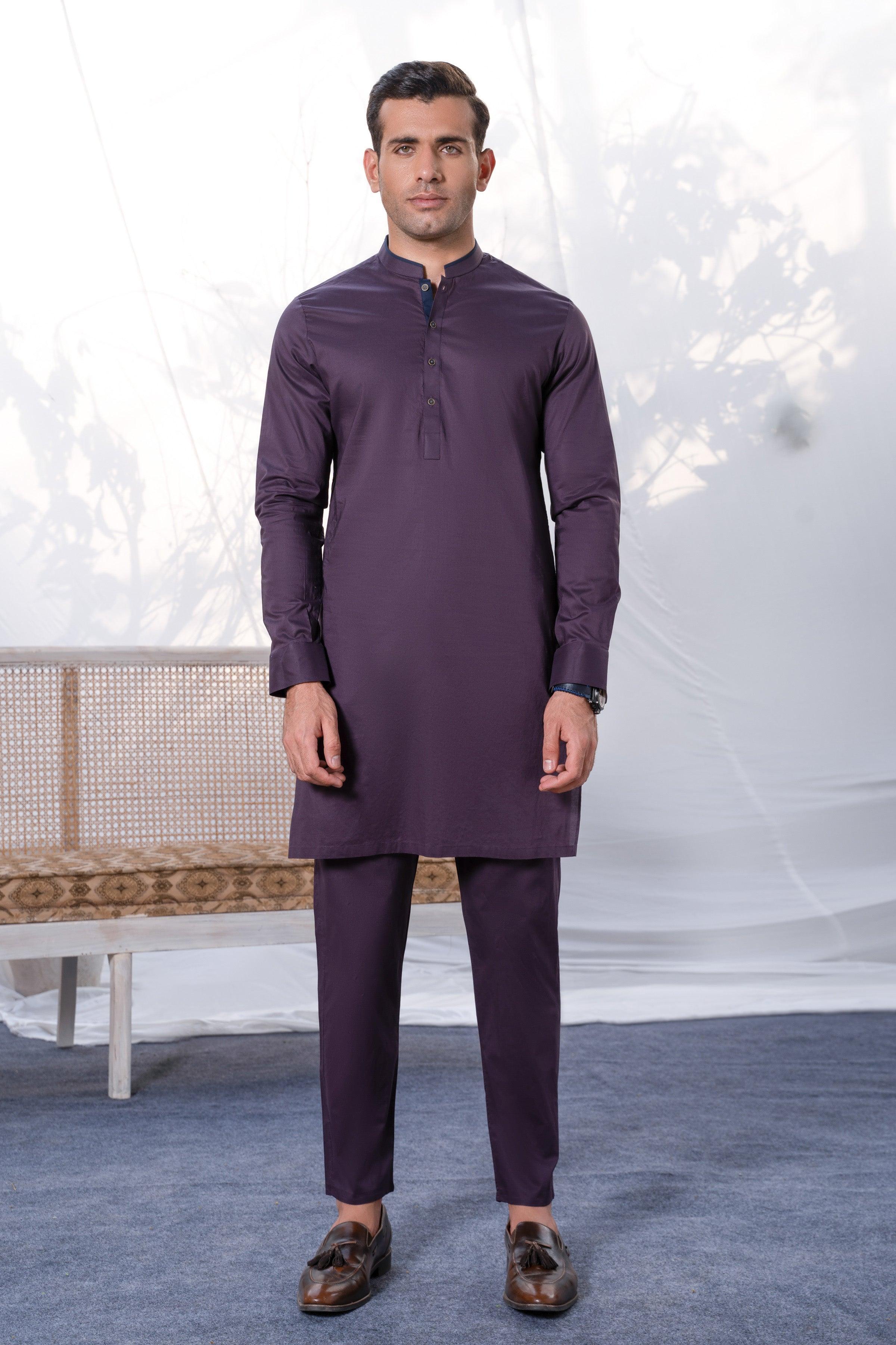KURTA PAJAMA MAROON at Charcoal Clothing