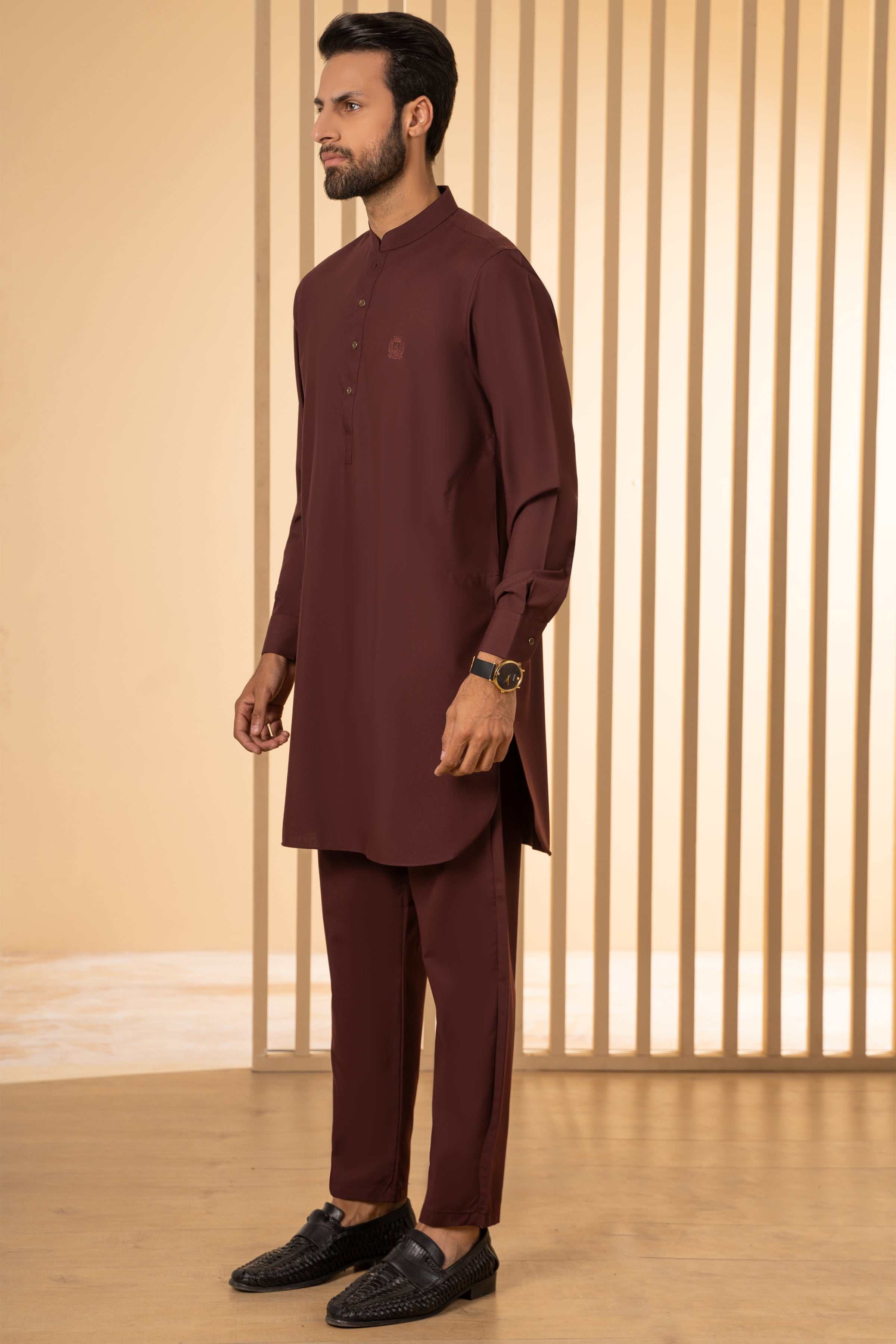 KURTA PAJAMA MAROON at Charcoal Clothing