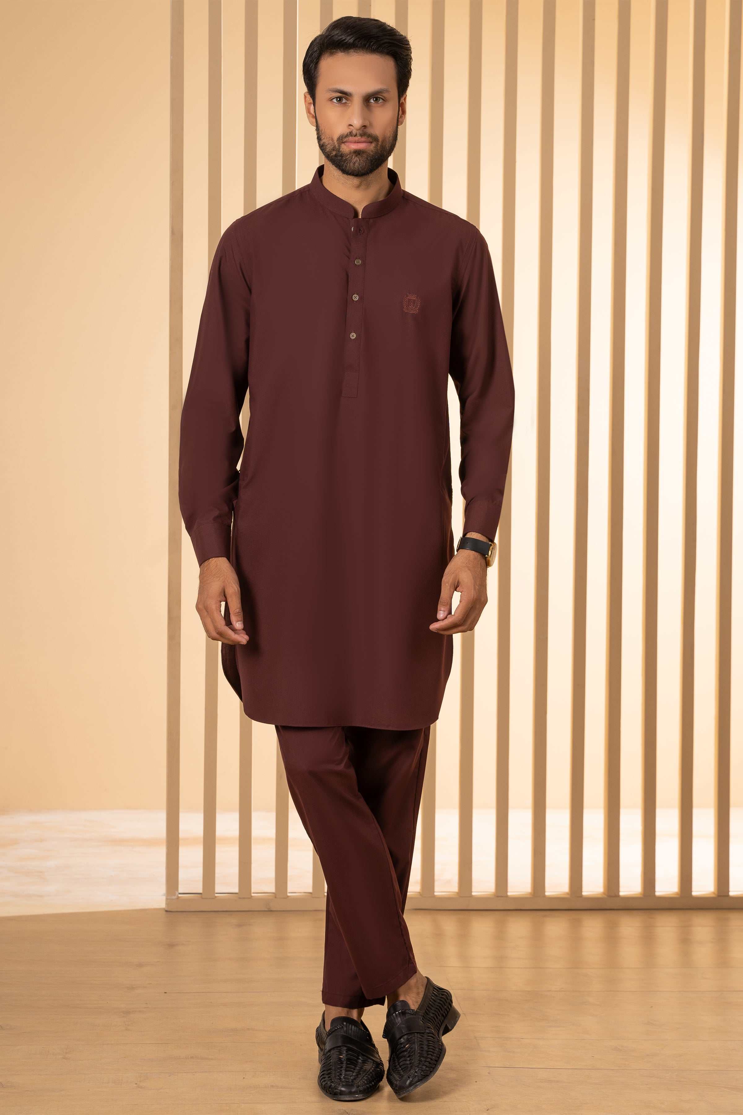 KURTA PAJAMA MAROON at Charcoal Clothing