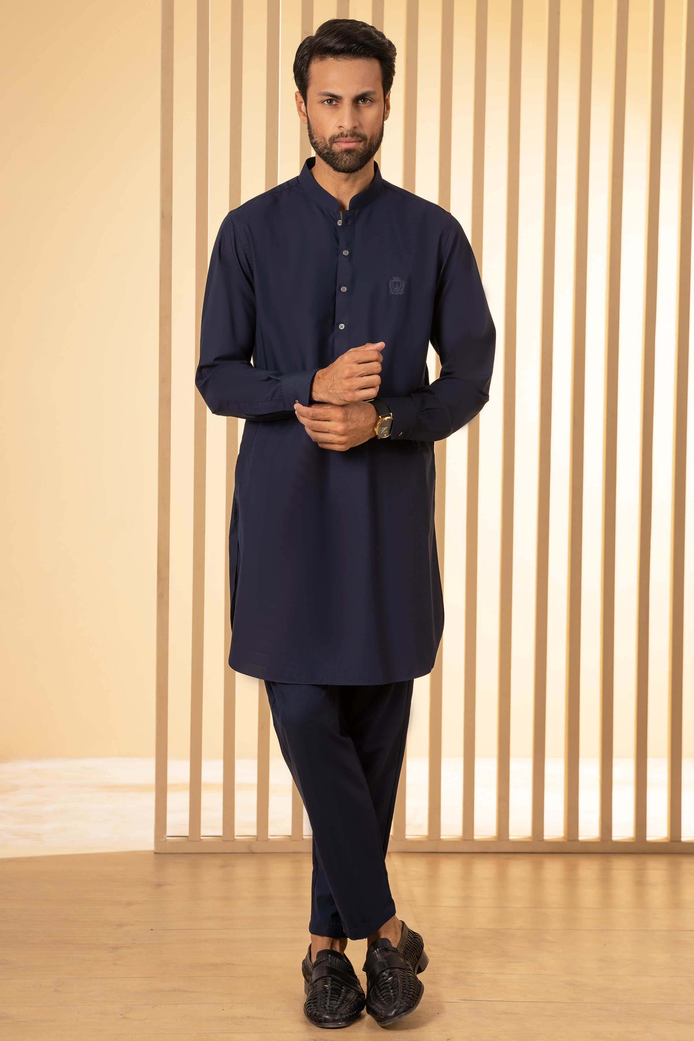 KURTA PAJAMA NAVY at Charcoal Clothing