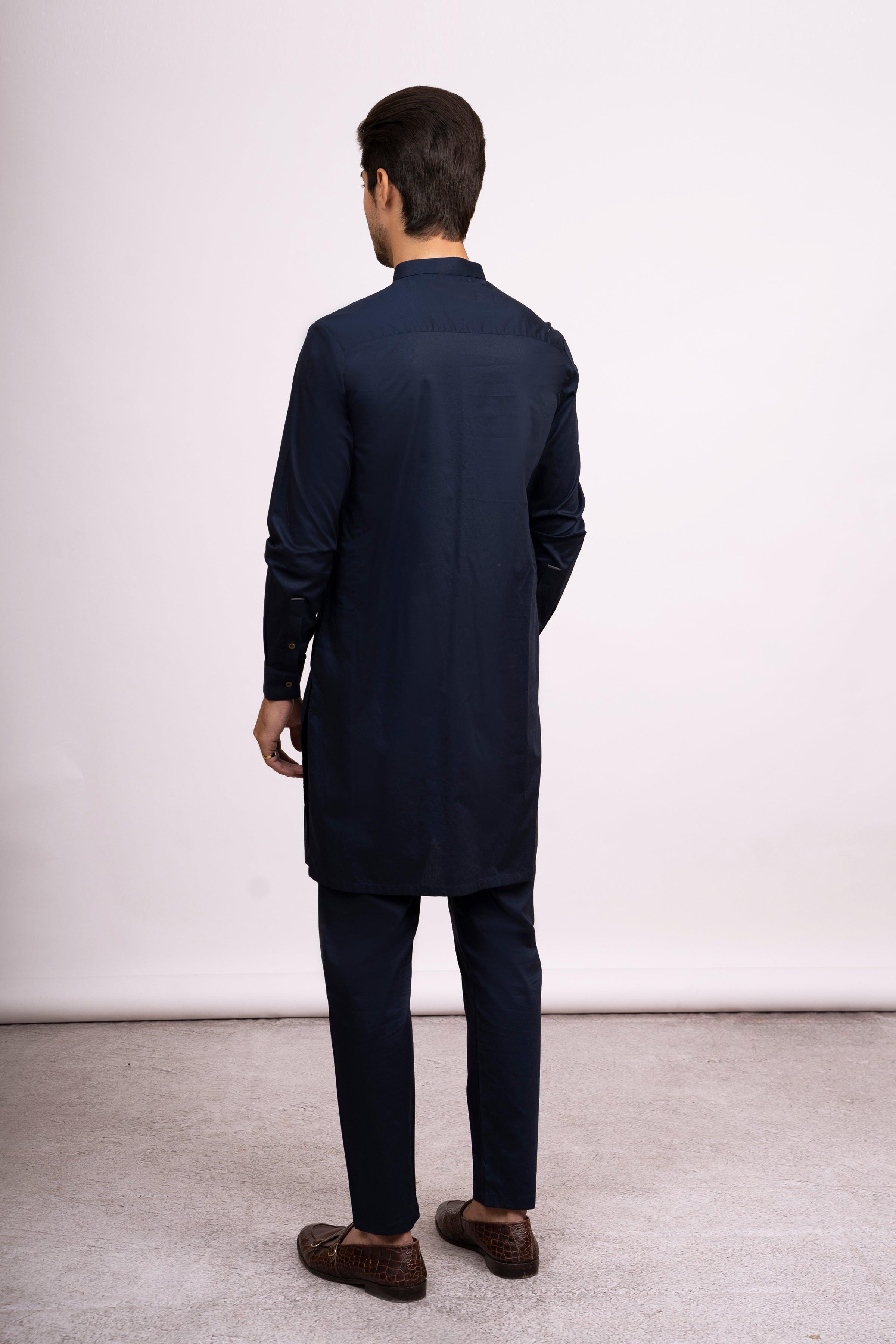 KURTA PAJAMA NAVY at Charcoal Clothing