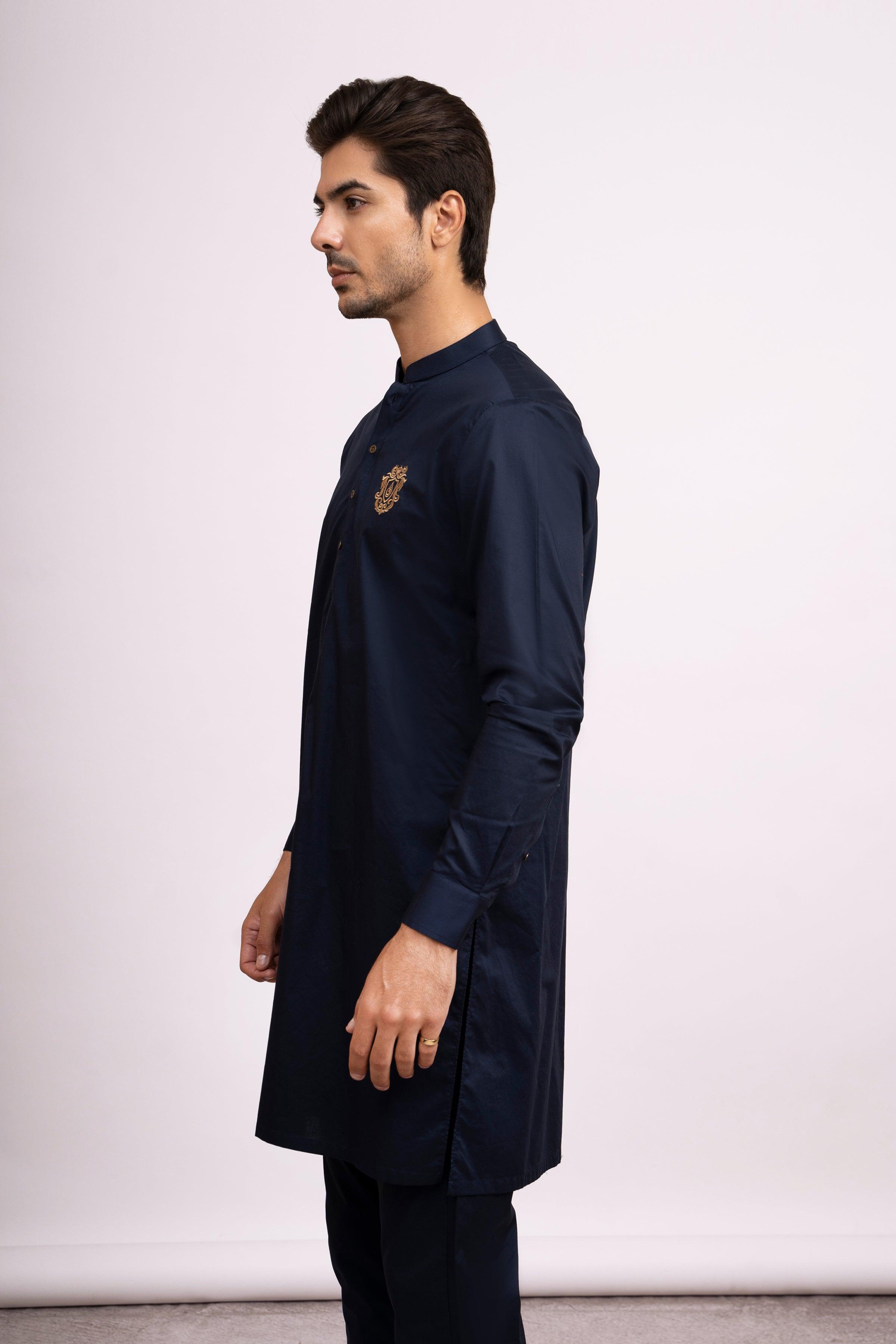 KURTA PAJAMA NAVY at Charcoal Clothing