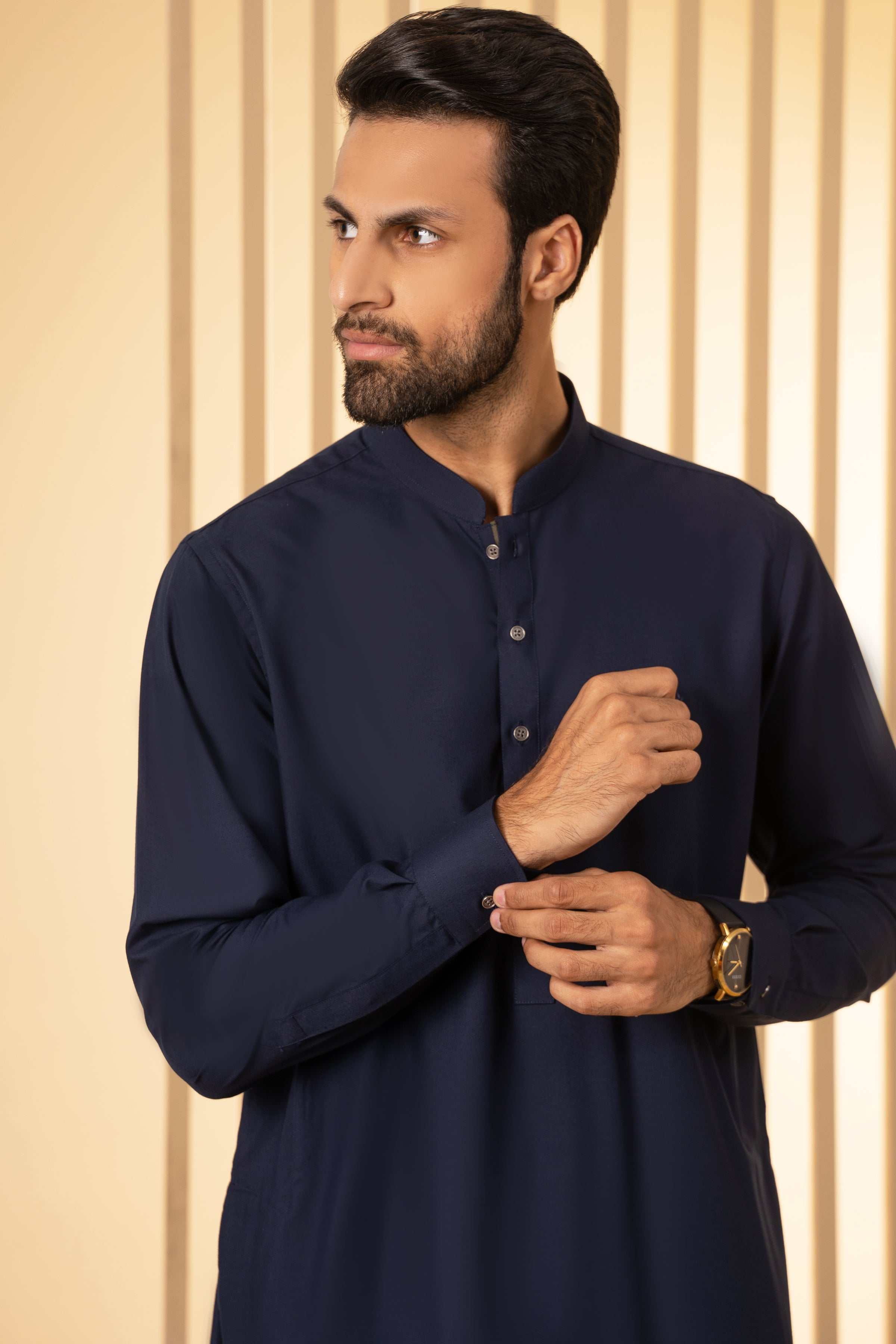 KURTA PAJAMA NAVY at Charcoal Clothing