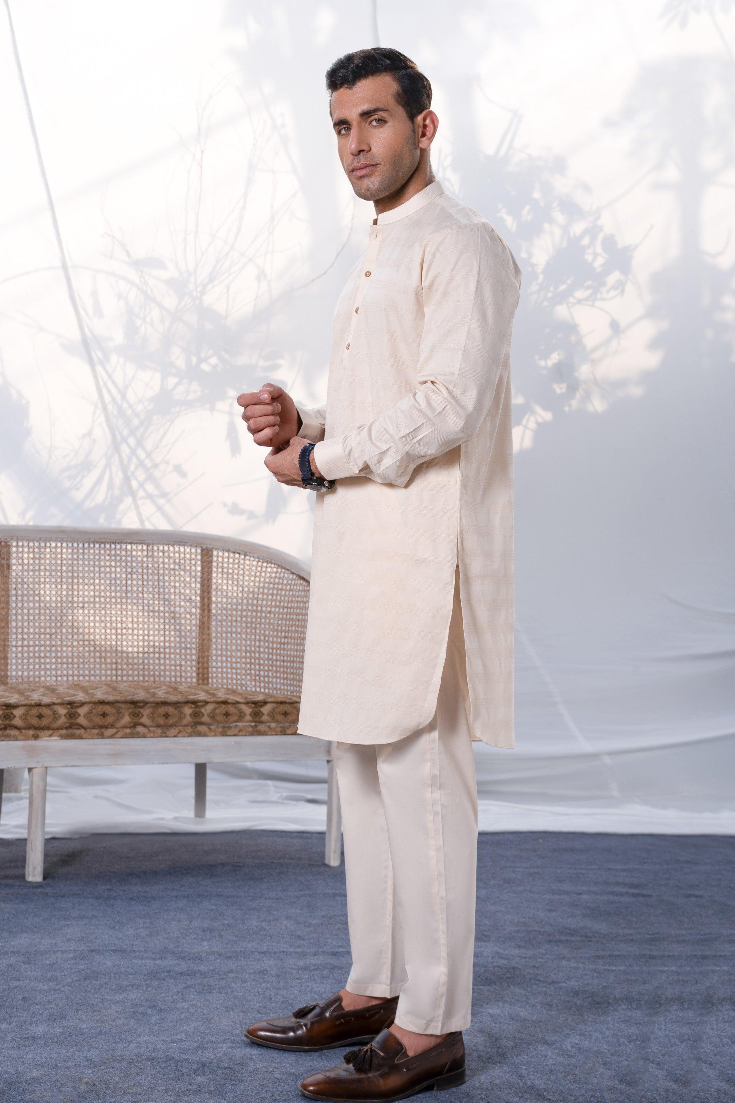 KURTA PAJAMA OFF WHITE at Charcoal Clothing