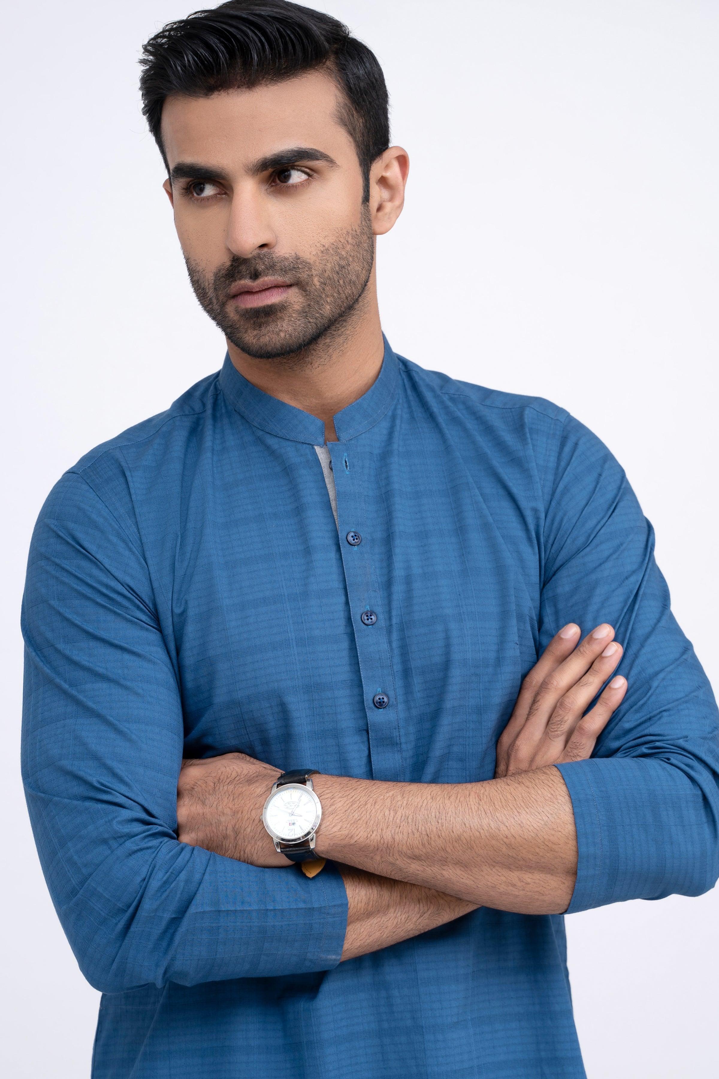 KURTA SEE BLUE SELF at Charcoal Clothing