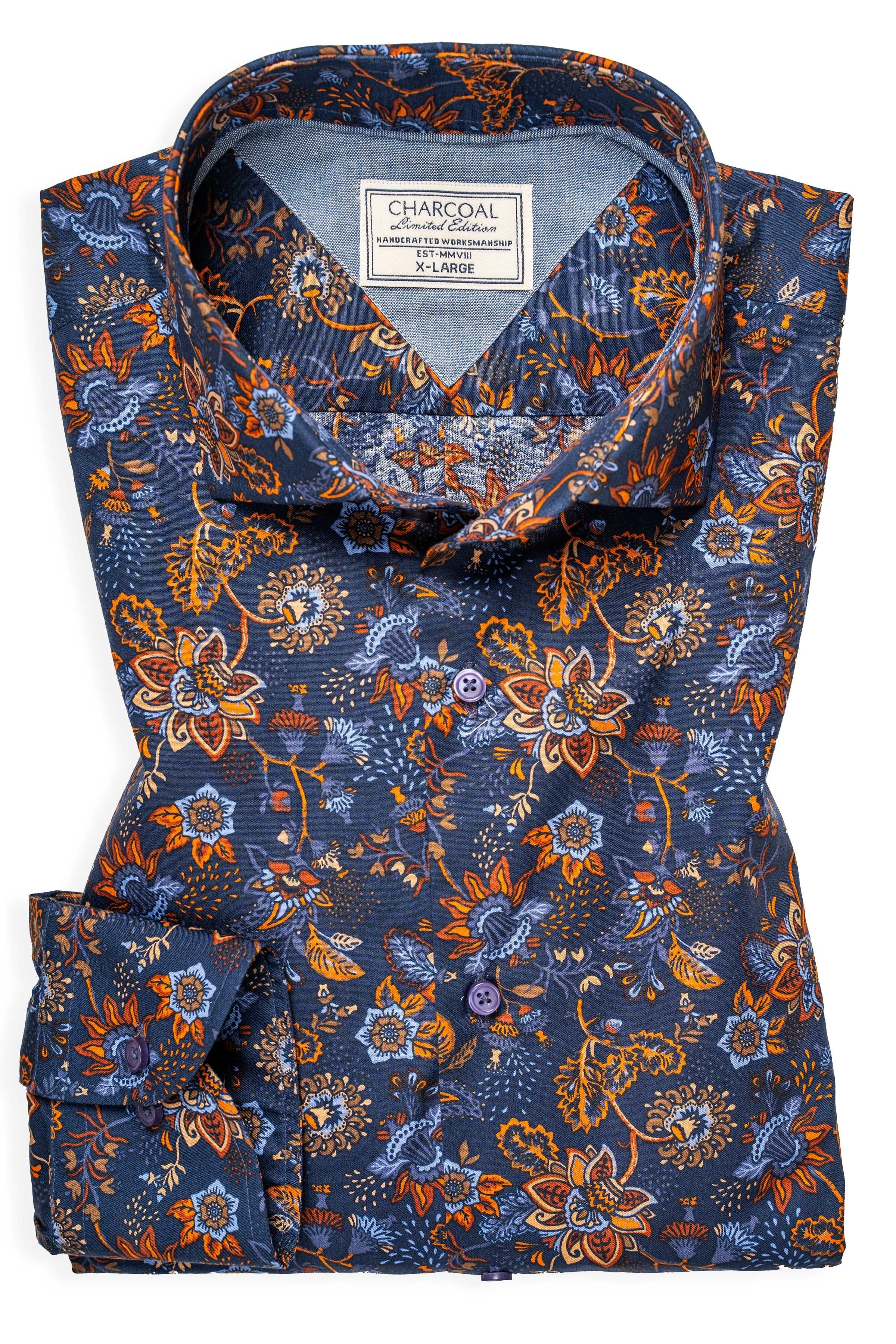 LIMITED EDITION SHIRTS TROPICAL NAVY at Charcoal Clothing