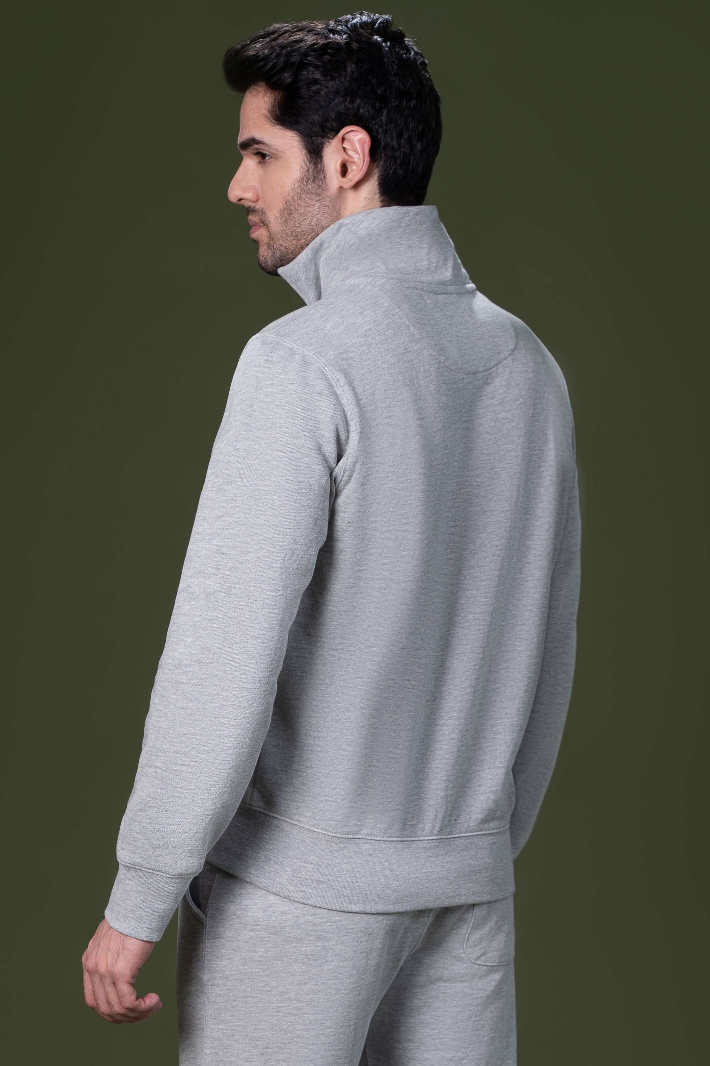 MOCK NECK JACKET HYDER GREY at Charcoal Clothing