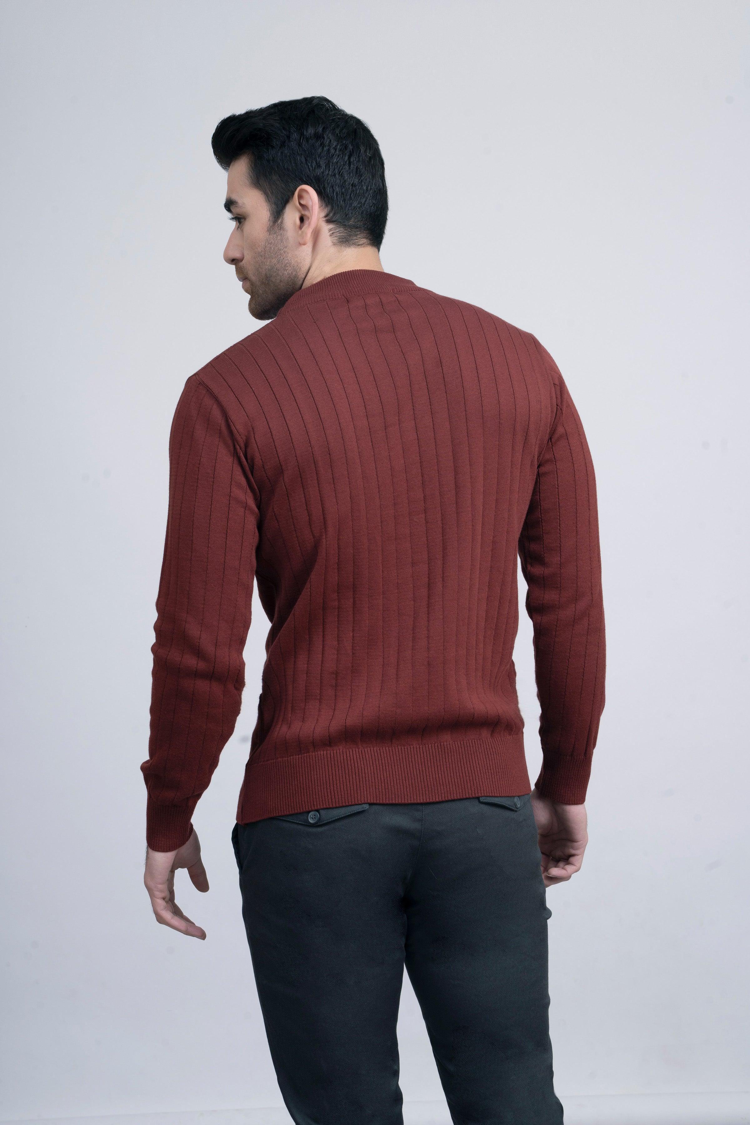 MOCK NECK SWEATER F/S RUST at Charcoal Clothing